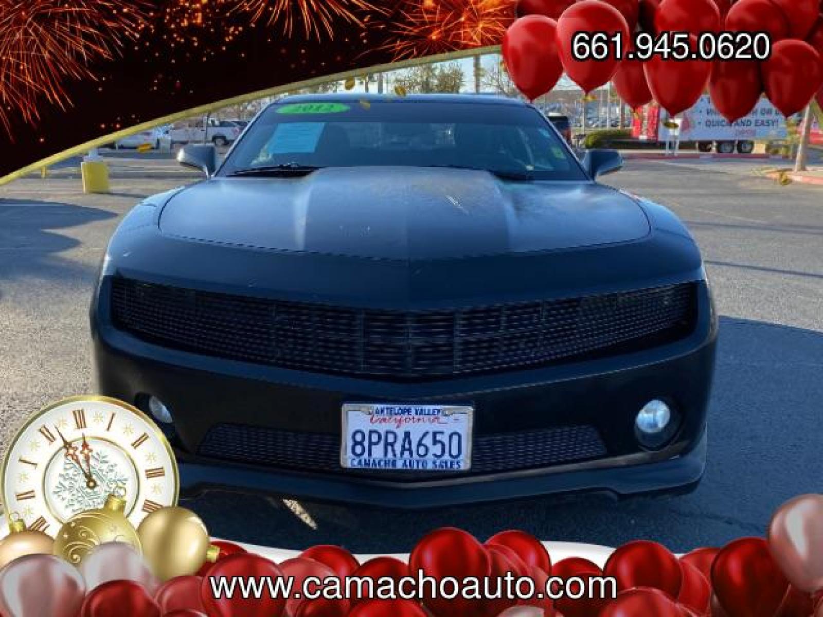 2012 BLACK Chevrolet Camaro (2G1FE1E38C9) with an V6 3.6 Liter engine, located at 412 Auto Vista Drive, Palmdale, 93551, (661) 945-0620, 34.592636, -118.136681 - Photo #1