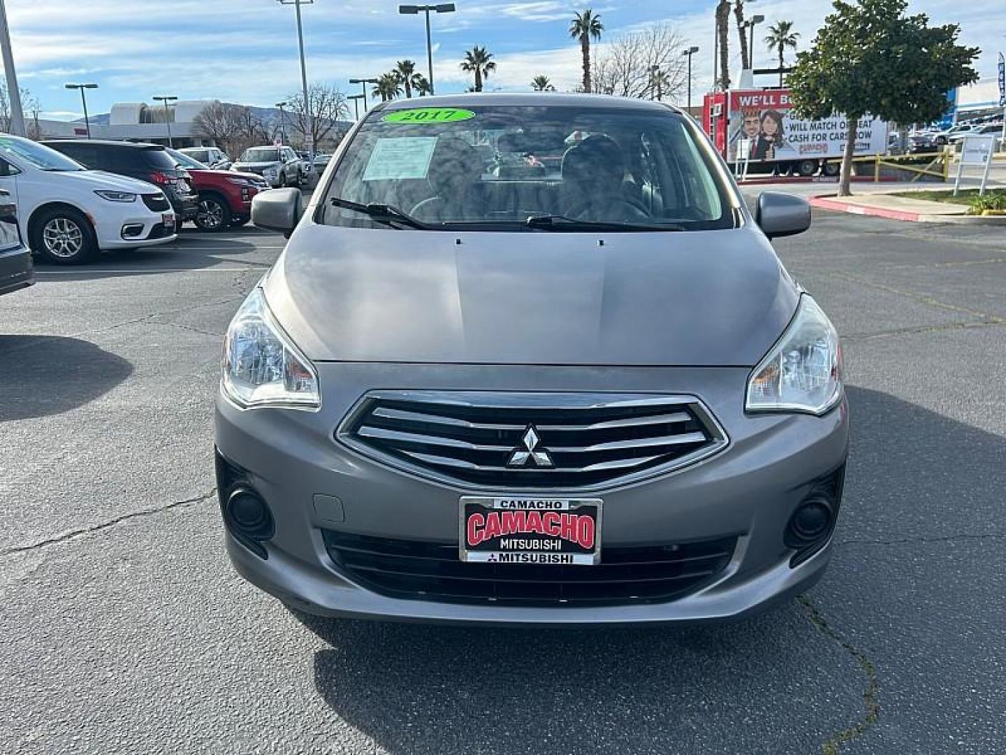 2017 GRAY Mitsubishi Mirage G4 (ML32F3FJ2HH) with an 3-Cyl 1.2 Liter engine, Automatic transmission, located at 412 Auto Vista Drive, Palmdale, CA, 93551, (661) 945-0620, 34.592636, -118.136681 - Photo#1