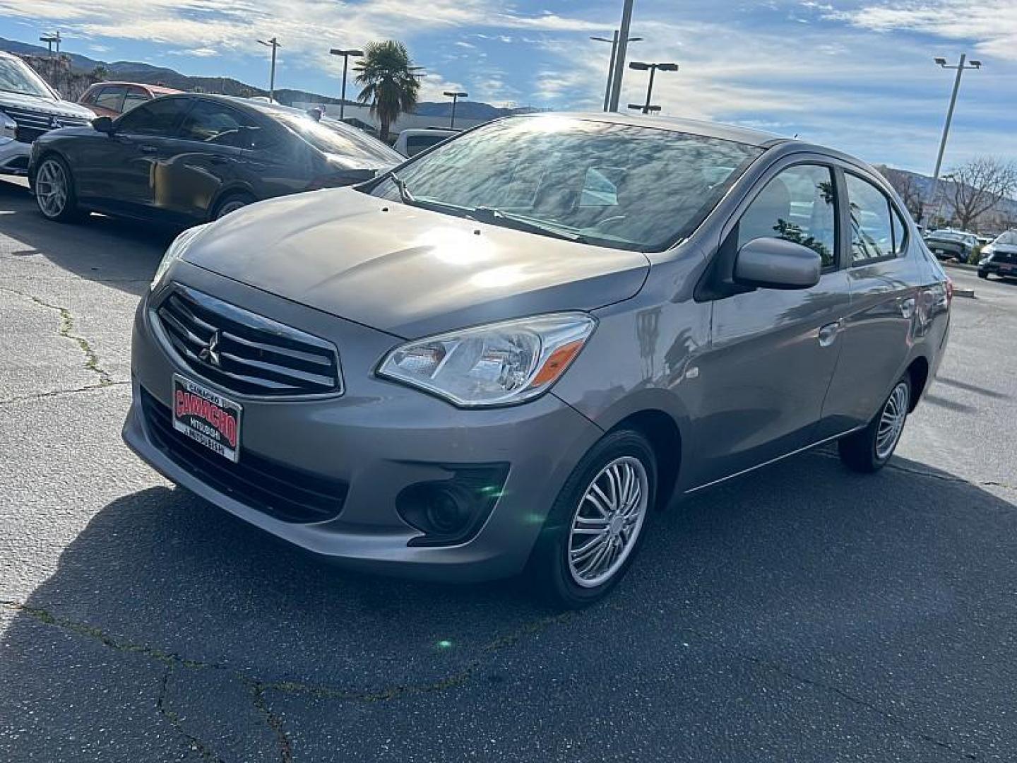 2017 GRAY Mitsubishi Mirage G4 (ML32F3FJ2HH) with an 3-Cyl 1.2 Liter engine, Automatic transmission, located at 412 Auto Vista Drive, Palmdale, CA, 93551, (661) 945-0620, 34.592636, -118.136681 - Photo#2