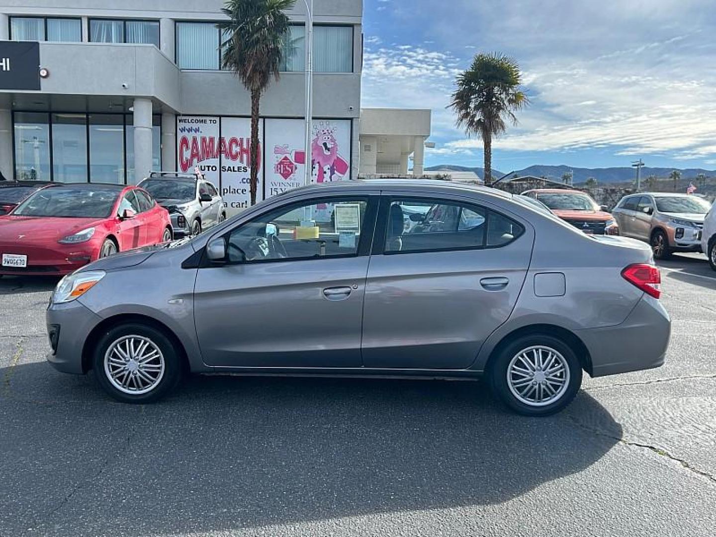 2017 GRAY Mitsubishi Mirage G4 (ML32F3FJ2HH) with an 3-Cyl 1.2 Liter engine, Automatic transmission, located at 412 Auto Vista Drive, Palmdale, CA, 93551, (661) 945-0620, 34.592636, -118.136681 - Photo#3