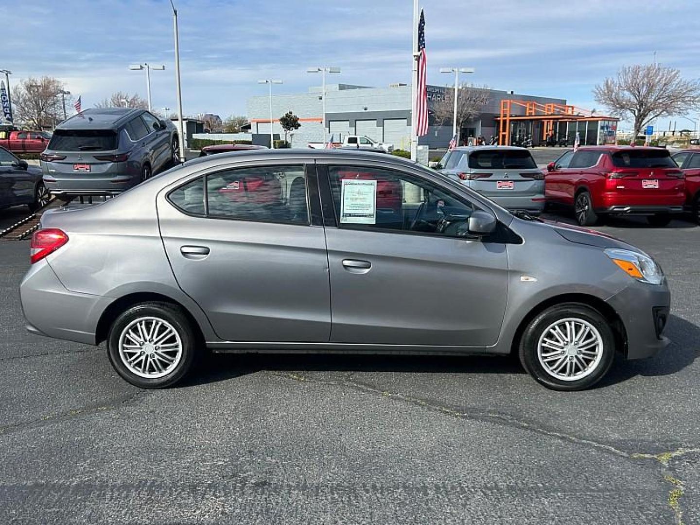 2017 GRAY Mitsubishi Mirage G4 (ML32F3FJ2HH) with an 3-Cyl 1.2 Liter engine, Automatic transmission, located at 412 Auto Vista Drive, Palmdale, CA, 93551, (661) 945-0620, 34.592636, -118.136681 - Photo#7