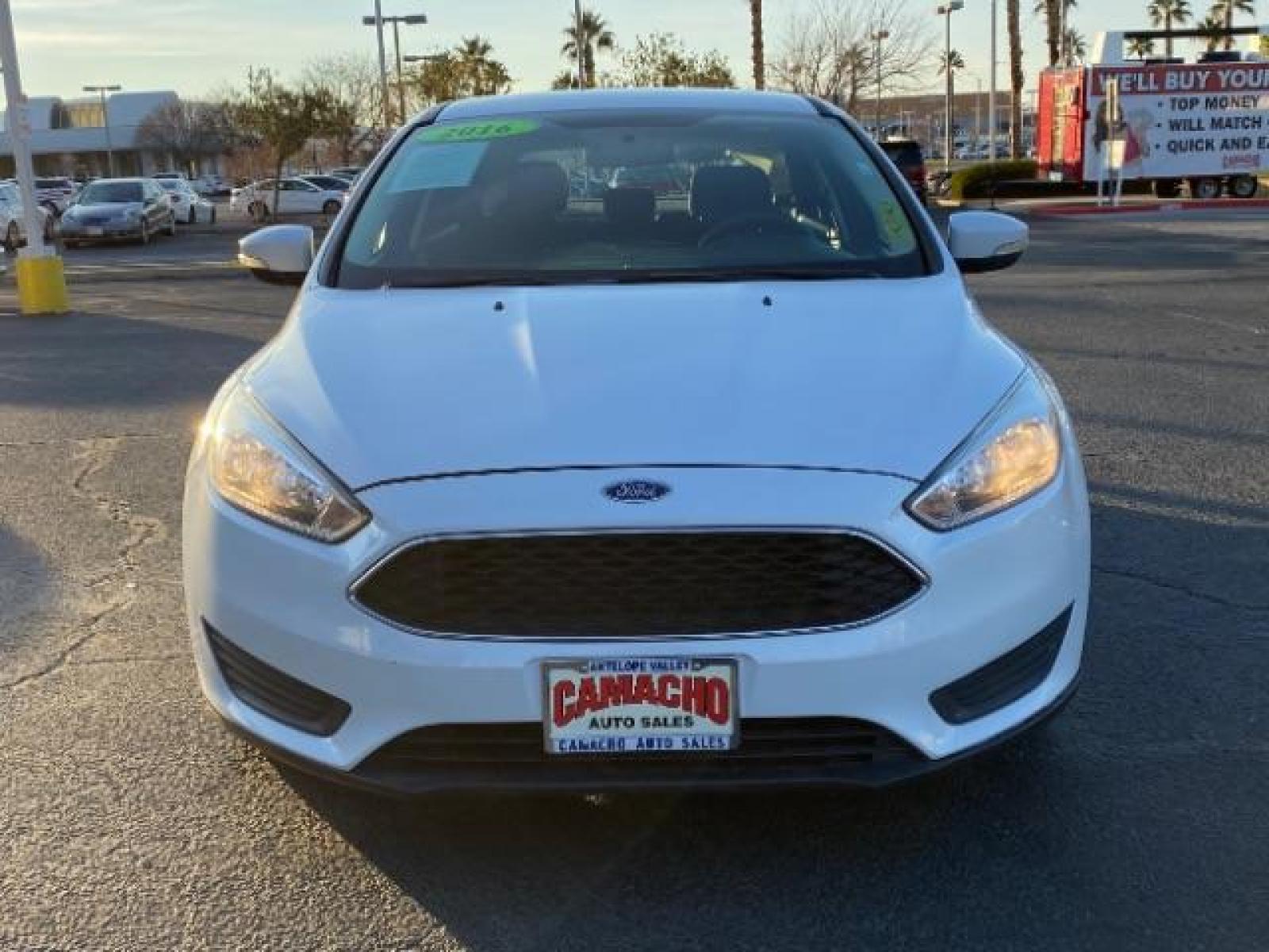 2016 WHITE Ford Focus (1FADP3K25GL) with an 4-Cyl Flex Fuel 2.0L engine, Manual 5-Spd transmission, located at 412 Auto Vista Drive, Palmdale, 93551, (661) 945-0620, 34.592636, -118.136681 - Photo #1