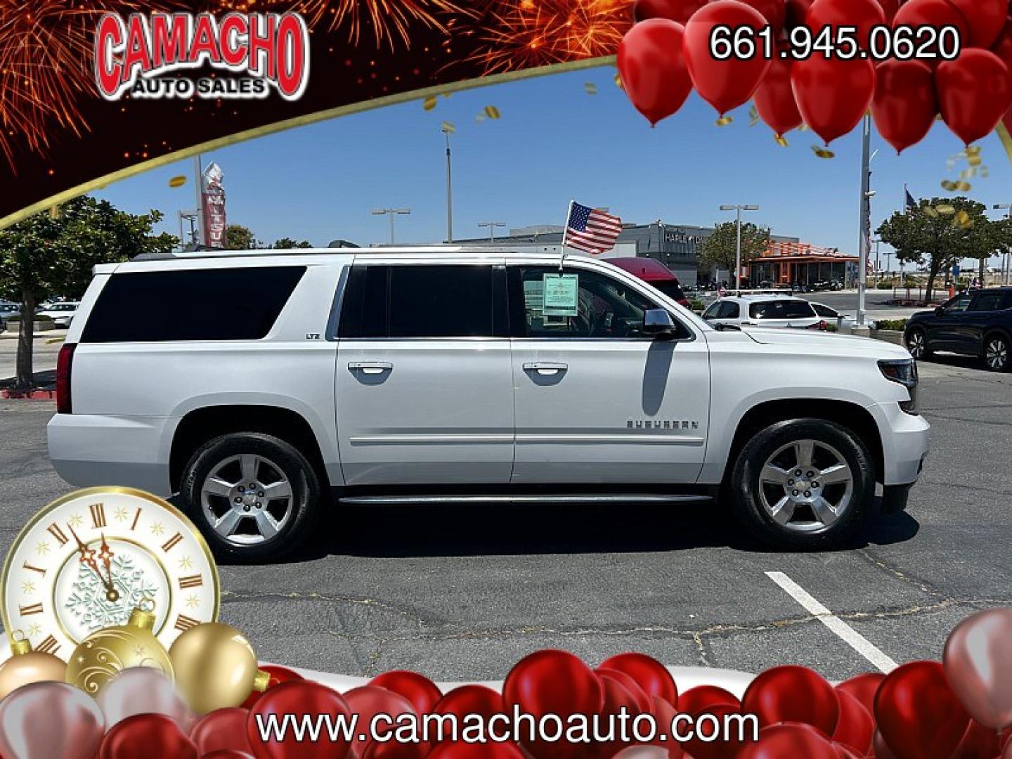 2016 WHITE Chevrolet Suburban (1GNSCJKC4GR) with an V8 EcoTec3 5.3 Liter engine, Automatic 6-Spd w/Overdrive transmission, located at 412 Auto Vista Drive, Palmdale, CA, 93551, (661) 945-0620, 34.592636, -118.136681- Photo#4
