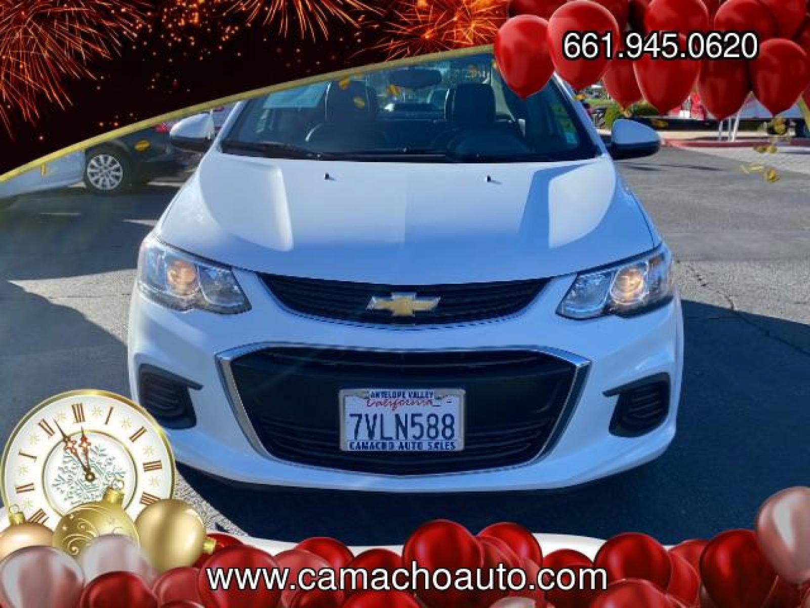2017 WHITE Chevrolet Sonic (1G1JF5SB5H4) with an 4-Cyl Turbo 1.4 Liter engine, Automatic 6-Spd transmission, located at 412 Auto Vista Drive, Palmdale, CA, 93551, (661) 945-0620, 34.592636, -118.136681 - Photo #1