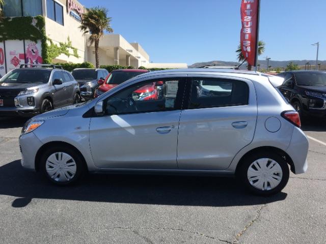 2021 SILVER Mitsubishi Mirage (ML32AUHJ9MH) with an 3-Cyl 1.2 Liter engine, Automatic CVT transmission, located at 412 Auto Vista Drive, Palmdale, 93551, (661) 945-0620, 34.592636, -118.136681 - Photo #3