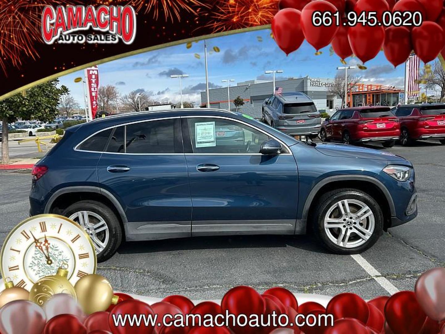 2021 BLUE Mercedes-Benz GLA (W1N4N4GB6MJ) with an 4-Cyl Turbo 2.0 Liter engine, Automatic 8-Spd DCT transmission, located at 412 Auto Vista Drive, Palmdale, CA, 93551, (661) 945-0620, 34.592636, -118.136681- Photo#5