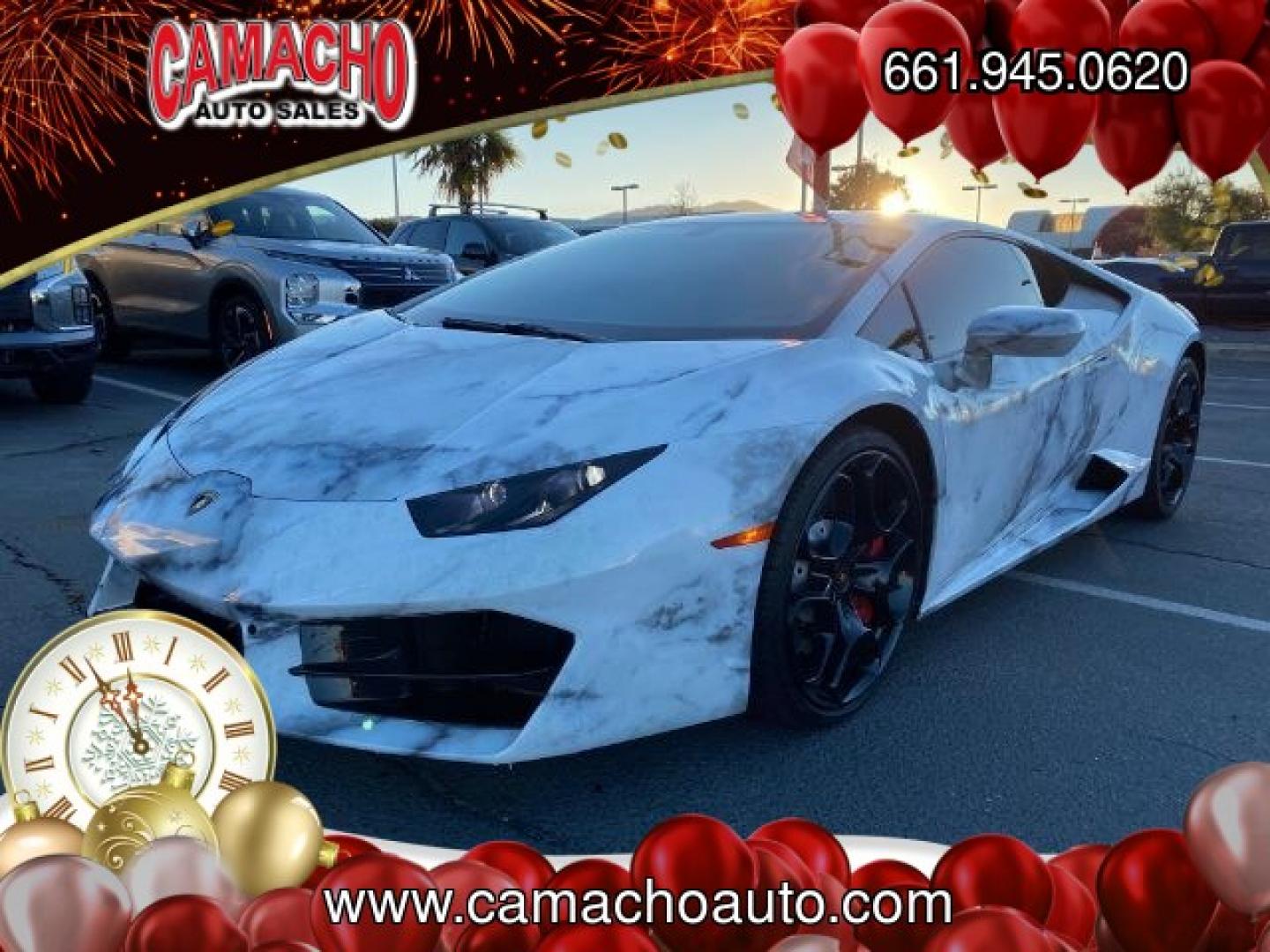 2017 WHITE Lamborghini Huracan (ZHWUC2ZF6HL) with an V10 5.2 Liter engine, Auto 7-Spd Dual-Clutch transmission, located at 412 Auto Vista Drive, Palmdale, CA, 93551, (661) 945-0620, 34.592636, -118.136681- Photo#2