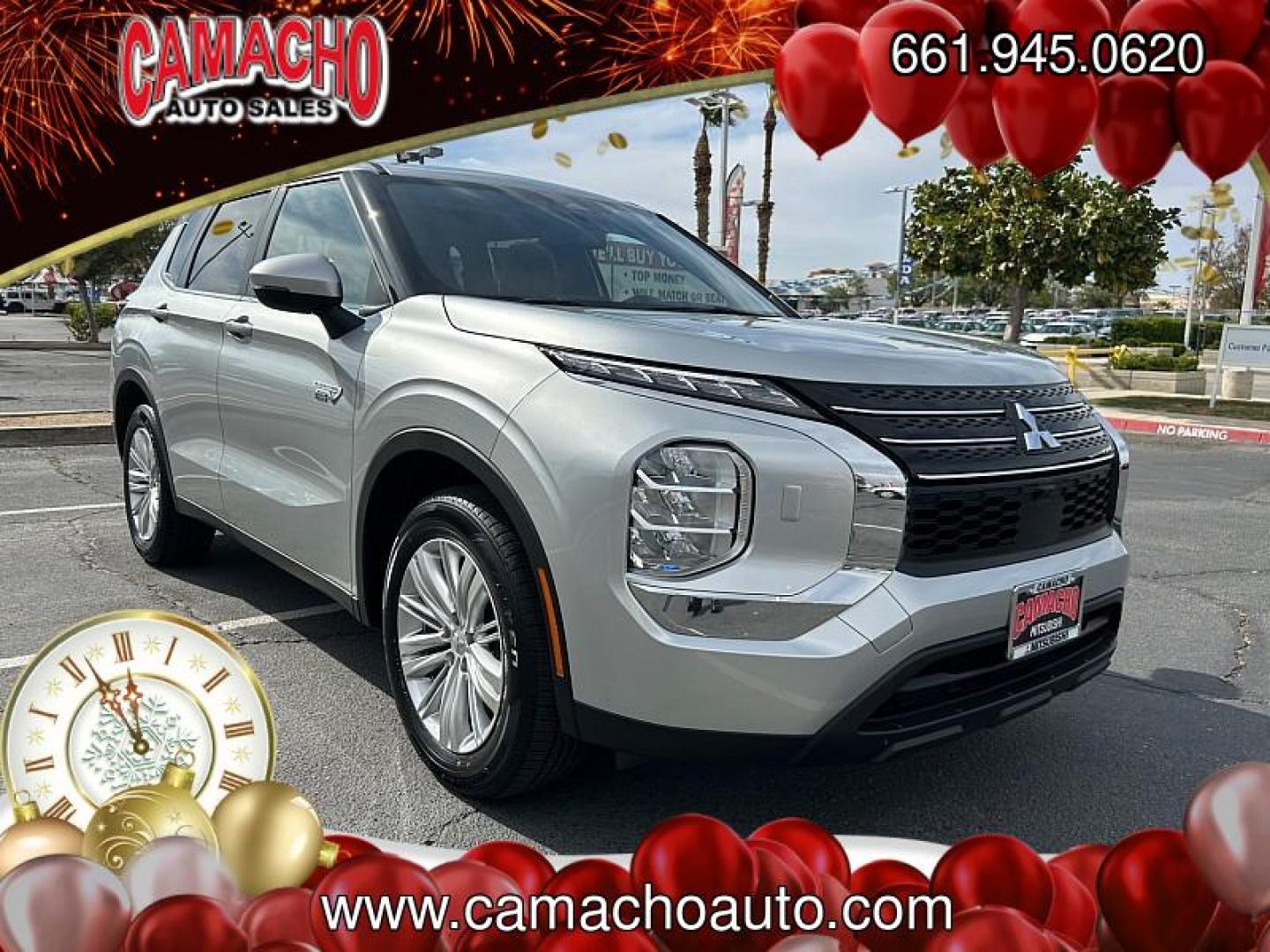 2025 SILVER Mitsubishi Outlander Plug-In Hybrid (JA4T5UA9XSZ) with an 4-Cyl Hybrid 2.4 Liter engine, Automatic 1-Spd transmission, located at 412 Auto Vista Drive, Palmdale, CA, 93551, (661) 945-0620, 34.592636, -118.136681- Photo#0