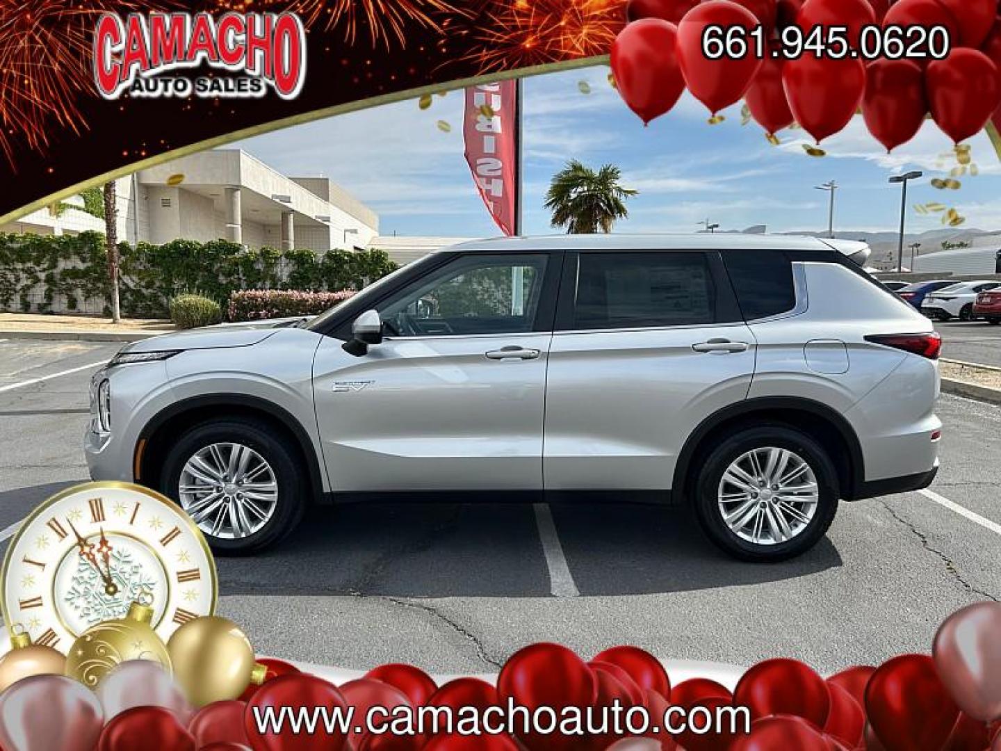 2025 SILVER Mitsubishi Outlander Plug-In Hybrid (JA4T5UA9XSZ) with an 4-Cyl Hybrid 2.4 Liter engine, Automatic 1-Spd transmission, located at 412 Auto Vista Drive, Palmdale, CA, 93551, (661) 945-0620, 34.592636, -118.136681- Photo#3