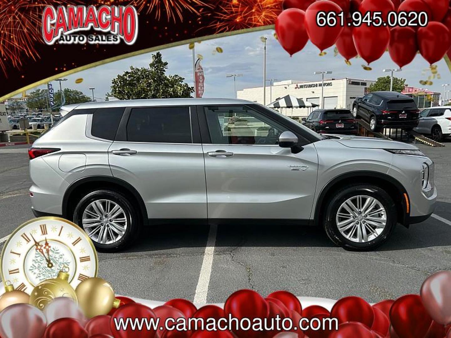 2025 SILVER Mitsubishi Outlander Plug-In Hybrid (JA4T5UA9XSZ) with an 4-Cyl Hybrid 2.4 Liter engine, Automatic 1-Spd transmission, located at 412 Auto Vista Drive, Palmdale, CA, 93551, (661) 945-0620, 34.592636, -118.136681- Photo#9