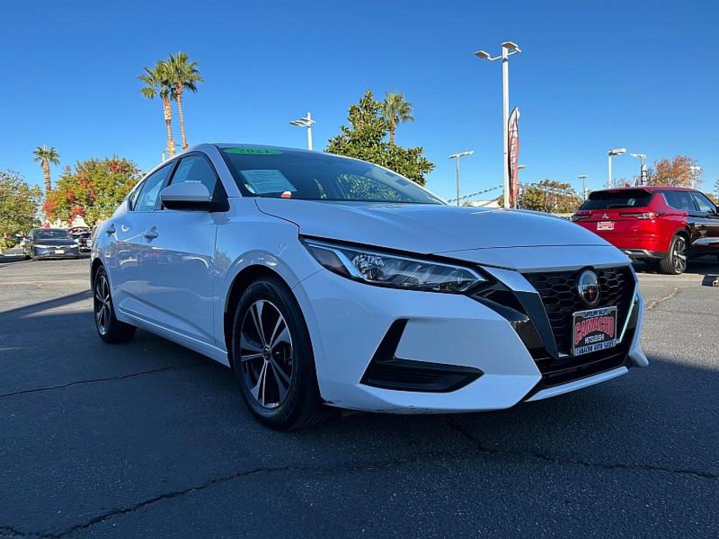 2021 WHITE Nissan Sentra (3N1AB8CV8MY) with an 4-Cyl 2.0 Liter engine, Automatic CVT w/Xtronic transmission, located at 412 Auto Vista Drive, Palmdale, CA, 93551, (661) 945-0620, 34.592636, -118.136681 - Photo#0