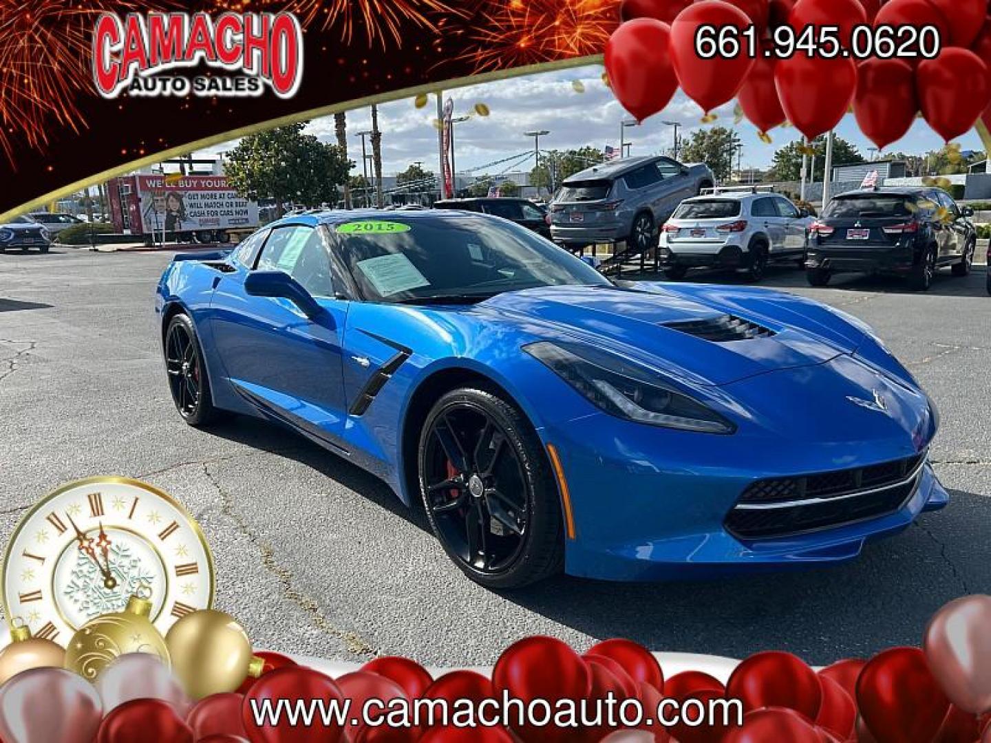 2015 BLUE Chevrolet Corvette (1G1YM2D78F5) with an V8 6.2 Liter engine, Automatic transmission, located at 412 Auto Vista Drive, Palmdale, CA, 93551, (661) 945-0620, 34.592636, -118.136681 - Photo#0