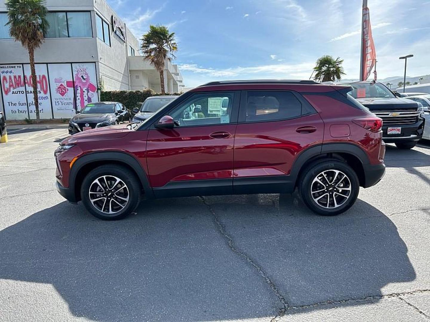 2024 RED Chevrolet Trailblazer (KL79MPS27RB) with an 3-Cyl Turbo 1.2 Liter engine, Automatic CVT transmission, located at 412 Auto Vista Drive, Palmdale, CA, 93551, (661) 945-0620, 34.592636, -118.136681 - Photo#3