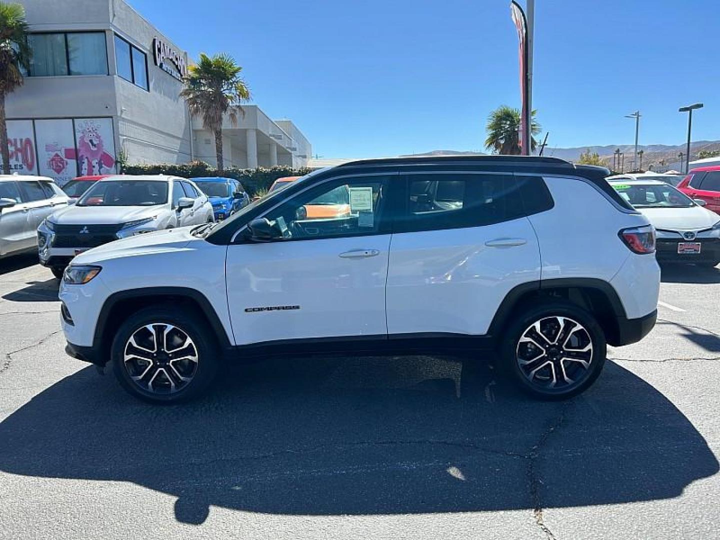 2023 WHITE Jeep Compass (3C4NJDCN1PT) with an 4-Cyl Turbo 2.0 Liter engine, Automatic 8-Spd transmission, located at 412 Auto Vista Drive, Palmdale, CA, 93551, (661) 945-0620, 34.592636, -118.136681 - Photo#1