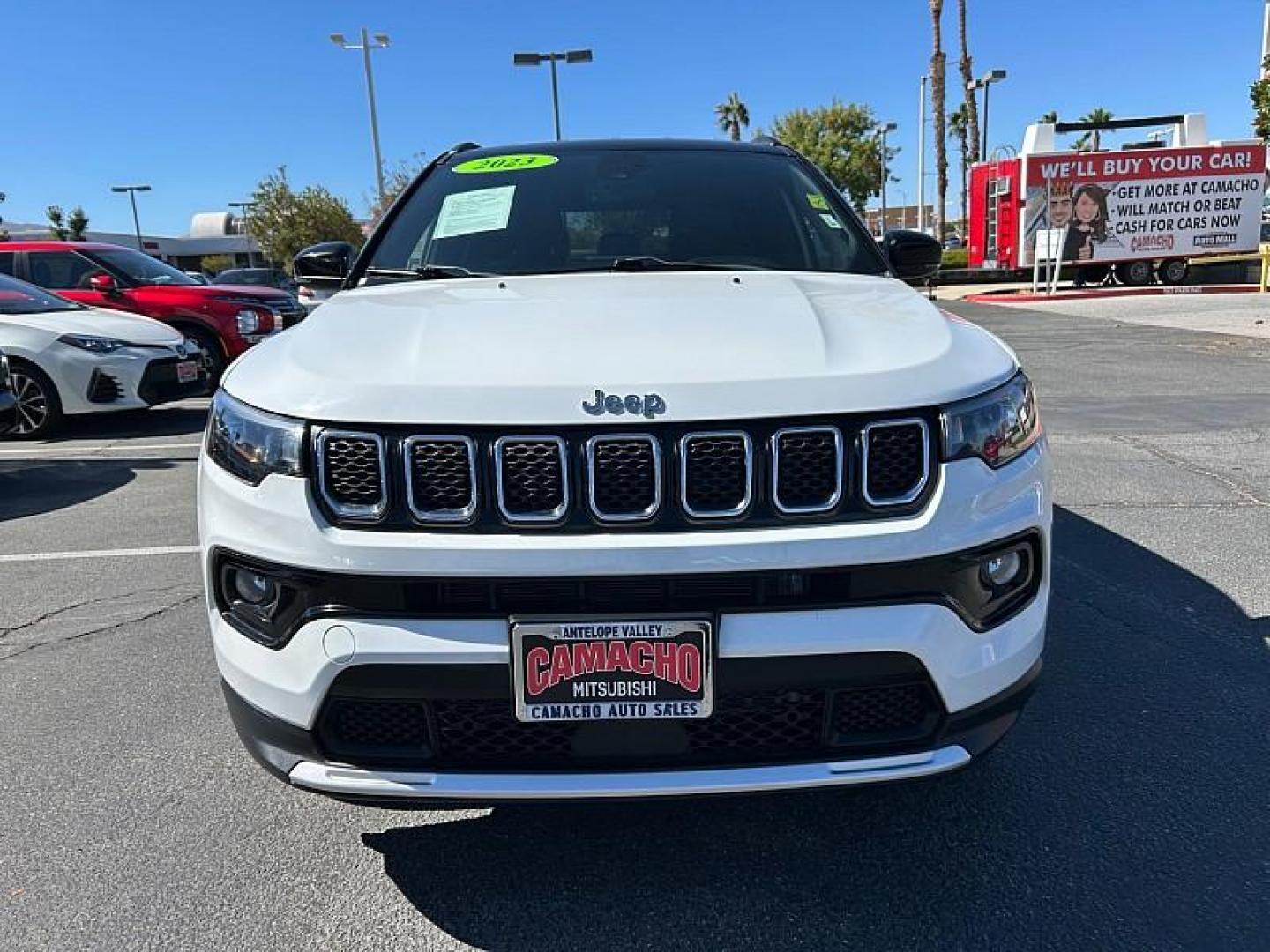 2023 WHITE Jeep Compass (3C4NJDCN1PT) with an 4-Cyl Turbo 2.0 Liter engine, Automatic 8-Spd transmission, located at 412 Auto Vista Drive, Palmdale, CA, 93551, (661) 945-0620, 34.592636, -118.136681 - Photo#25