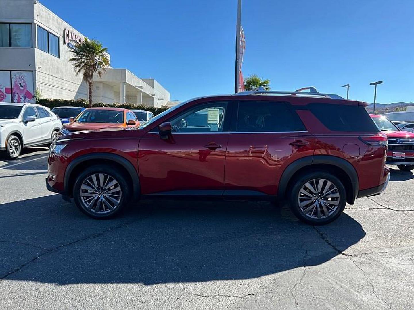 2023 BURGUNDY Nissan Pathfinder (5N1DR3CB8PC) with an V6 3.5 Liter engine, Automatic 9-Spd transmission, located at 412 Auto Vista Drive, Palmdale, CA, 93551, (661) 945-0620, 34.592636, -118.136681 - Photo#6