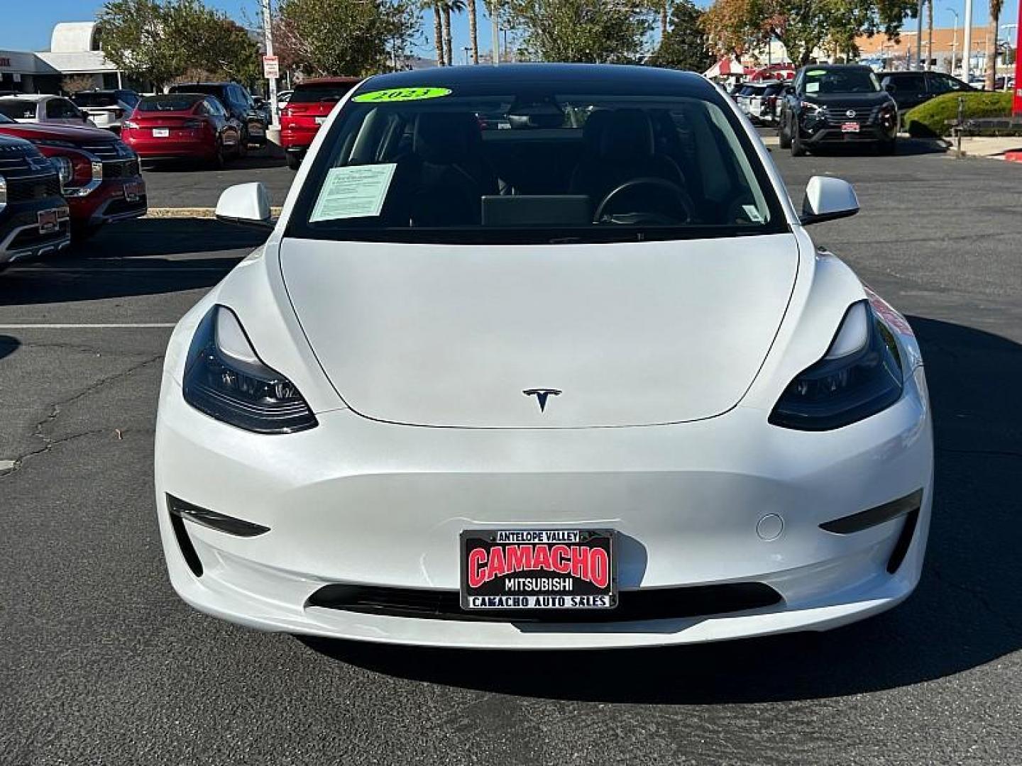 2023 WHITE Tesla Model 3 (5YJ3E1EA5PF) with an AC Electric Motor engine, Single-Speed Fixed Gear transmission, located at 412 Auto Vista Drive, Palmdale, CA, 93551, (661) 945-0620, 34.592636, -118.136681 - Photo#1