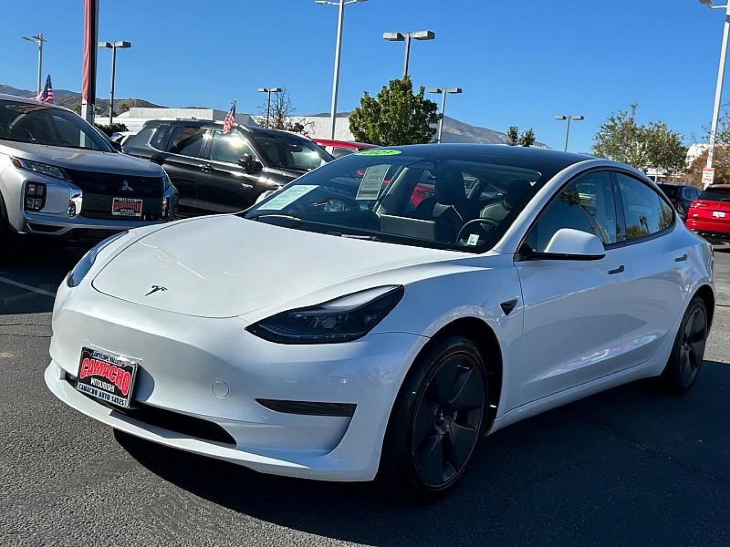 2023 WHITE Tesla Model 3 (5YJ3E1EA5PF) with an AC Electric Motor engine, Single-Speed Fixed Gear transmission, located at 412 Auto Vista Drive, Palmdale, CA, 93551, (661) 945-0620, 34.592636, -118.136681 - Photo#4