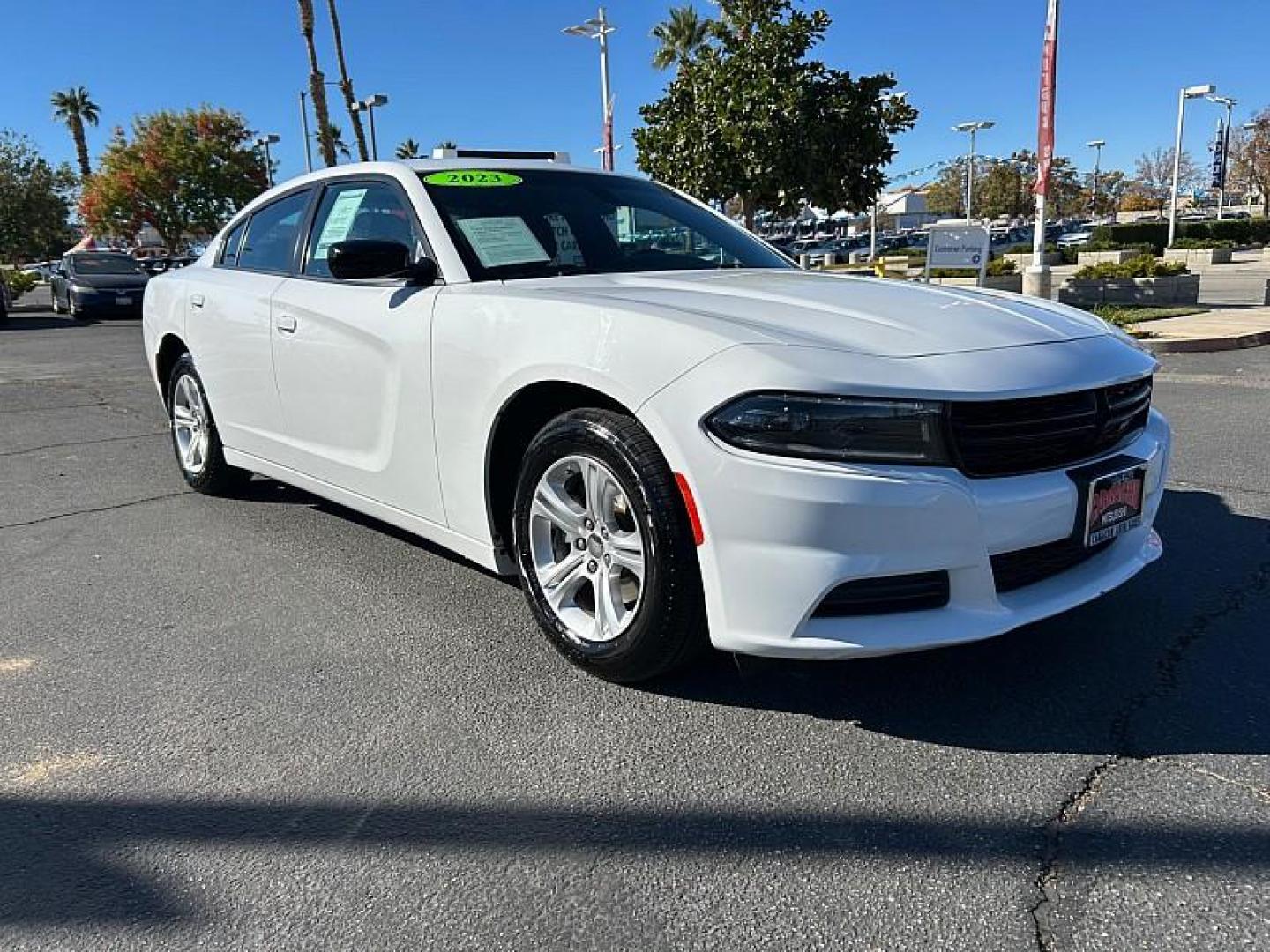 2023 WHITE Dodge Charger (2C3CDXBG9PH) with an V6 3.6 Liter engine, Automatic 8-Spd w/AutoStick transmission, located at 412 Auto Vista Drive, Palmdale, CA, 93551, (661) 945-0620, 34.592636, -118.136681 - Photo#0