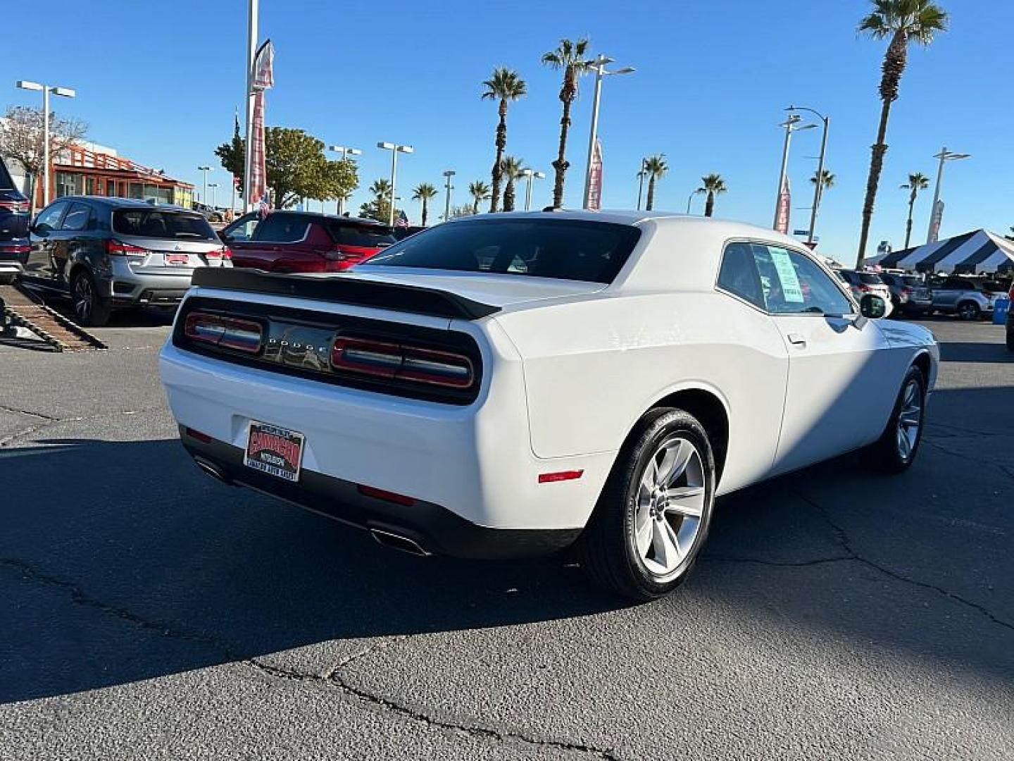 2023 WHITE Dodge Challenger (2C3CDZAG3PH) with an V6 3.6 Liter engine, Automatic 8-Spd transmission, located at 412 Auto Vista Drive, Palmdale, CA, 93551, (661) 945-0620, 34.592636, -118.136681 - Photo#3