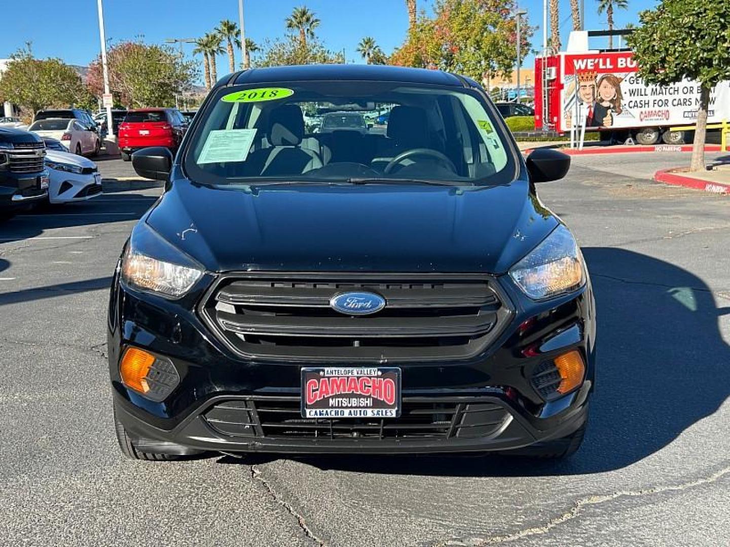 2018 BLACK Ford Escape (1FMCU0F77JU) with an 4-Cyl 2.5 Liter engine, Auto 6-Spd w/SelShft transmission, located at 412 Auto Vista Drive, Palmdale, CA, 93551, (661) 945-0620, 34.592636, -118.136681 - Photo#2