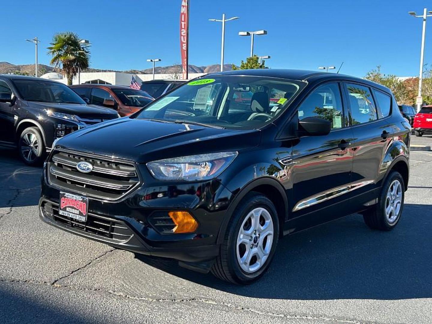 2018 BLACK Ford Escape (1FMCU0F77JU) with an 4-Cyl 2.5 Liter engine, Auto 6-Spd w/SelShft transmission, located at 412 Auto Vista Drive, Palmdale, CA, 93551, (661) 945-0620, 34.592636, -118.136681 - Photo#3
