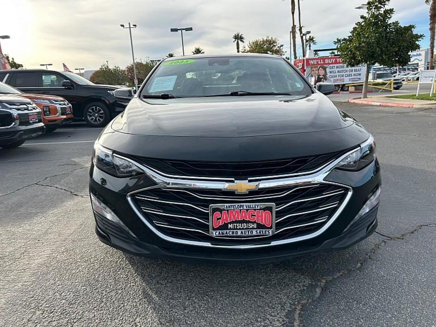2023 BLACK Chevrolet Malibu (1G1ZD5ST8PF) with an 4-Cyl Turbo 1.5 Liter engine, Automatic CVT transmission, located at 412 Auto Vista Drive, Palmdale, CA, 93551, (661) 945-0620, 34.592636, -118.136681 - Photo#2