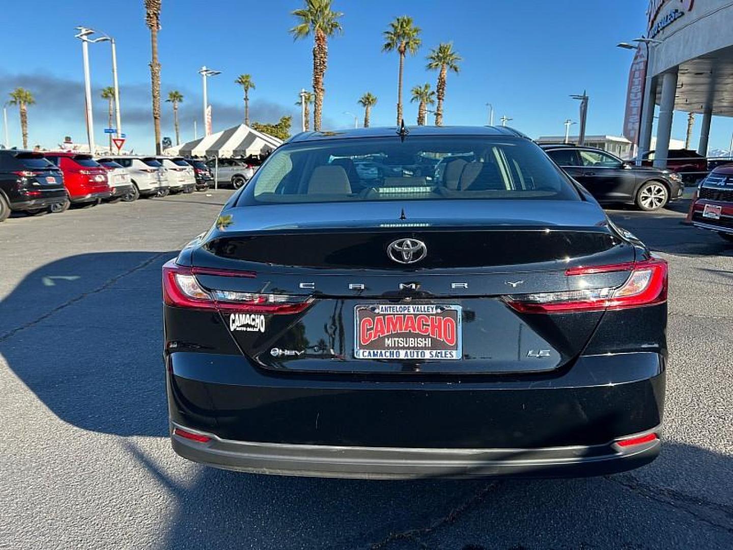 2025 BLACK Toyota Camry (4T1DAACK7SU) with an 4-Cyl Hybrid 2.5 Liter engine, Automatic CVT transmission, located at 412 Auto Vista Drive, Palmdale, CA, 93551, (661) 945-0620, 34.592636, -118.136681 - Photo#4