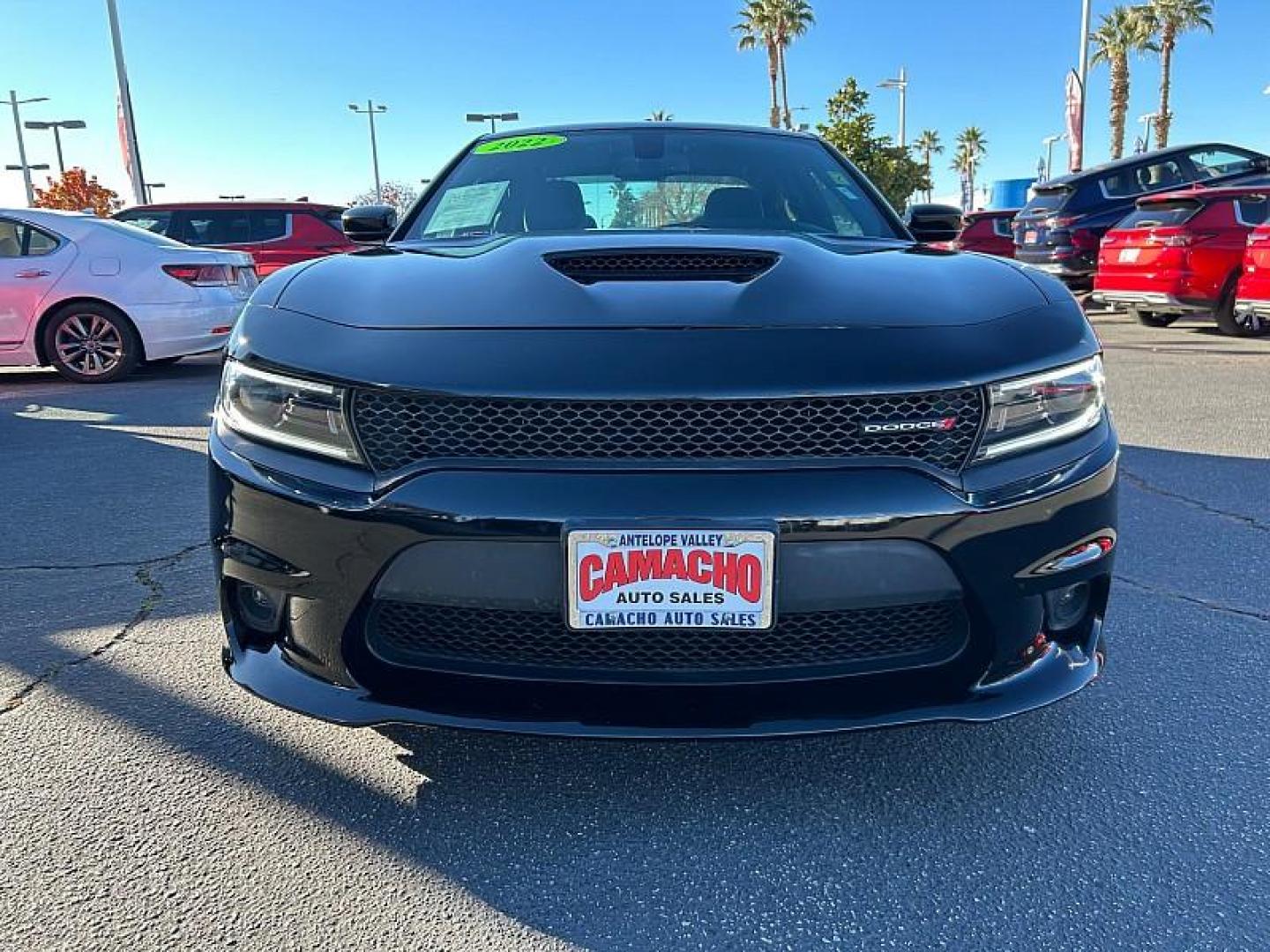 2022 BLACK Dodge Charger (2C3CDXHG8NH) with an V6 3.6 Liter engine, Automatic 8-Spd w/AutoStick transmission, located at 412 Auto Vista Drive, Palmdale, CA, 93551, (661) 945-0620, 34.592636, -118.136681 - Photo#1