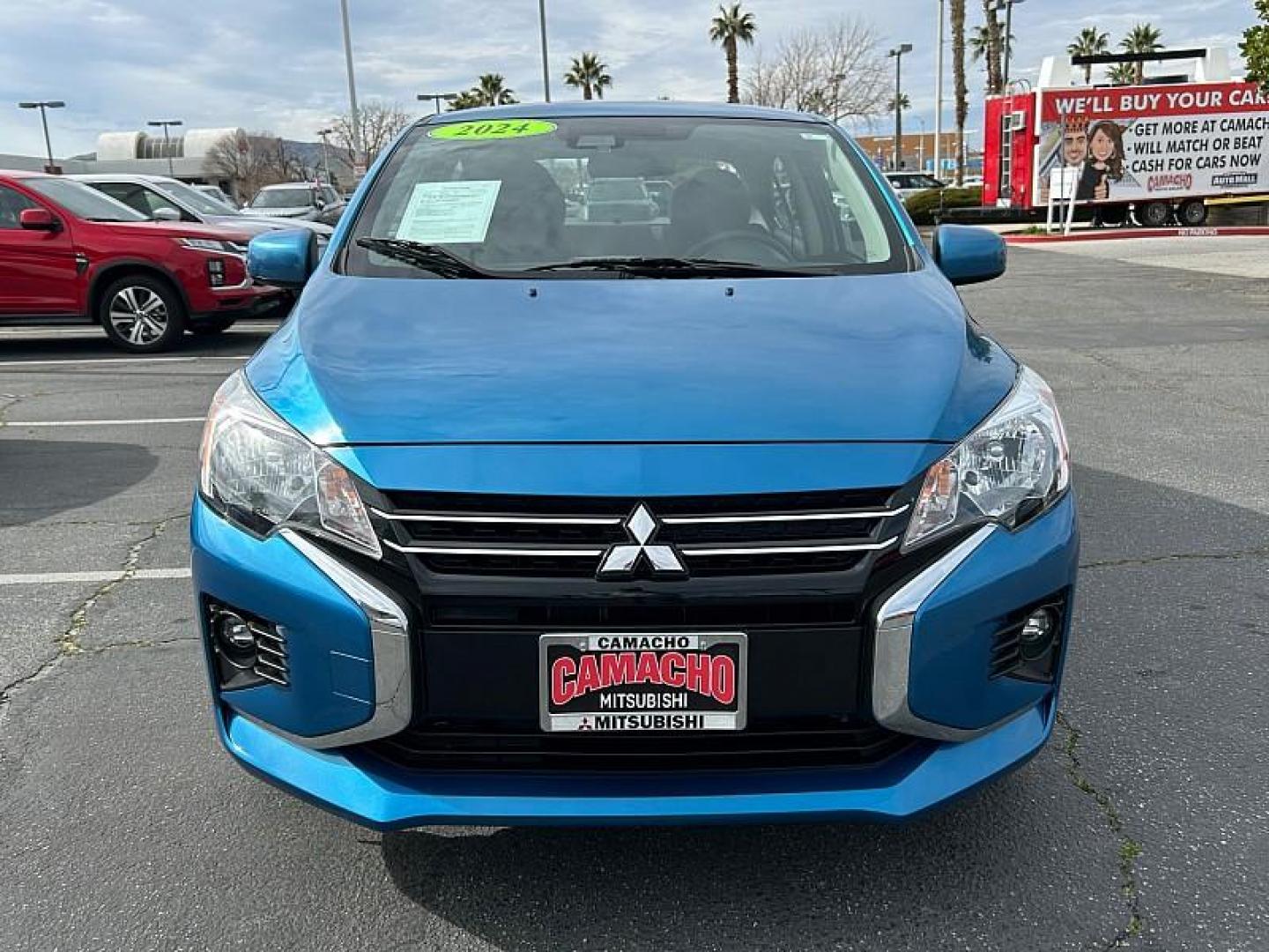 2024 BLUE Mitsubishi Mirage G4 (ML32FUFJ4RH) with an 3-Cyl 1.2 Liter engine, Automatic CVT transmission, located at 412 Auto Vista Drive, Palmdale, CA, 93551, (661) 945-0620, 34.592636, -118.136681 - Photo#1