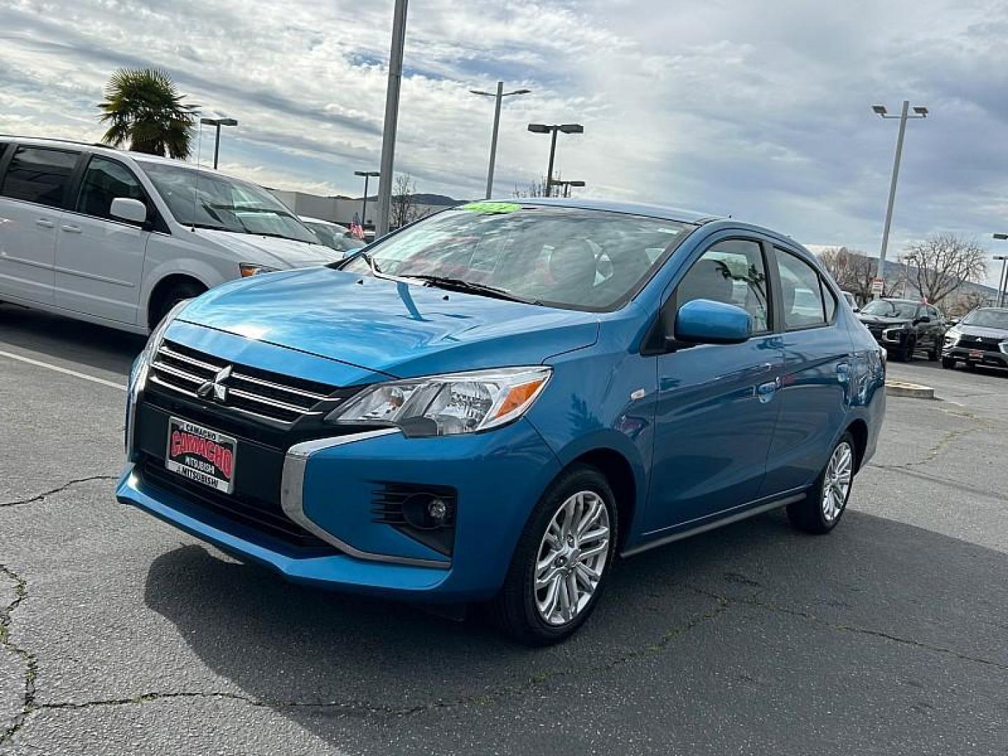 2024 BLUE Mitsubishi Mirage G4 (ML32FUFJ4RH) with an 3-Cyl 1.2 Liter engine, Automatic CVT transmission, located at 412 Auto Vista Drive, Palmdale, CA, 93551, (661) 945-0620, 34.592636, -118.136681 - Photo#2