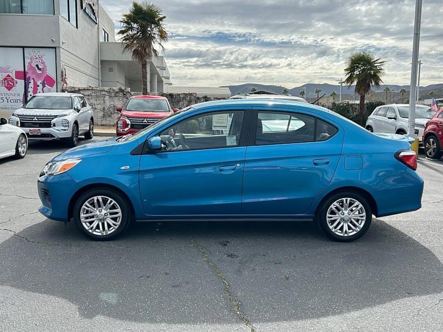 2024 BLUE Mitsubishi Mirage G4 (ML32FUFJ4RH) with an 3-Cyl 1.2 Liter engine, Automatic CVT transmission, located at 412 Auto Vista Drive, Palmdale, CA, 93551, (661) 945-0620, 34.592636, -118.136681 - Photo#7