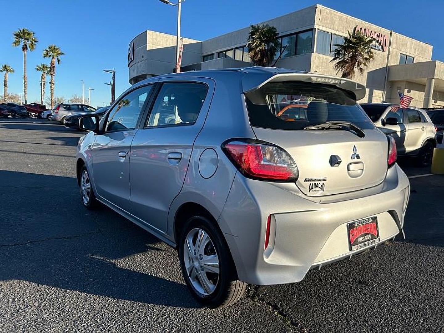 2021 SILVER Mitsubishi Mirage (ML32AUHJ9MH) with an 3-Cyl 1.2 Liter engine, Automatic CVT transmission, located at 412 Auto Vista Drive, Palmdale, CA, 93551, (661) 945-0620, 34.592636, -118.136681 - Photo#7