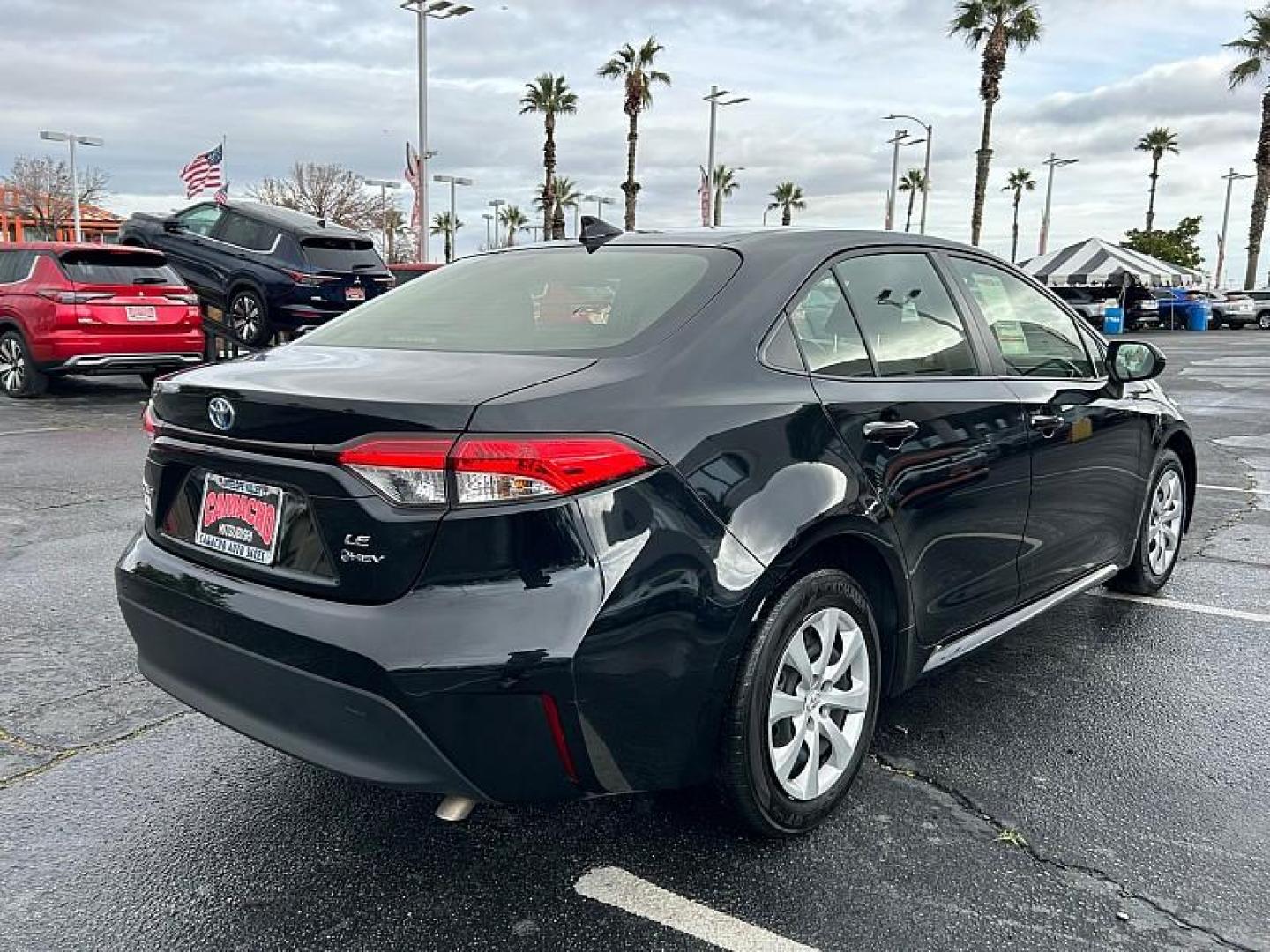 2025 BLACK Toyota Corolla (JTDBCMFE7S3) with an 4-Cyl Hybrid 1.8 Liter engine, Automatic CVT transmission, located at 412 Auto Vista Drive, Palmdale, CA, 93551, (661) 945-0620, 34.592636, -118.136681 - Photo#3