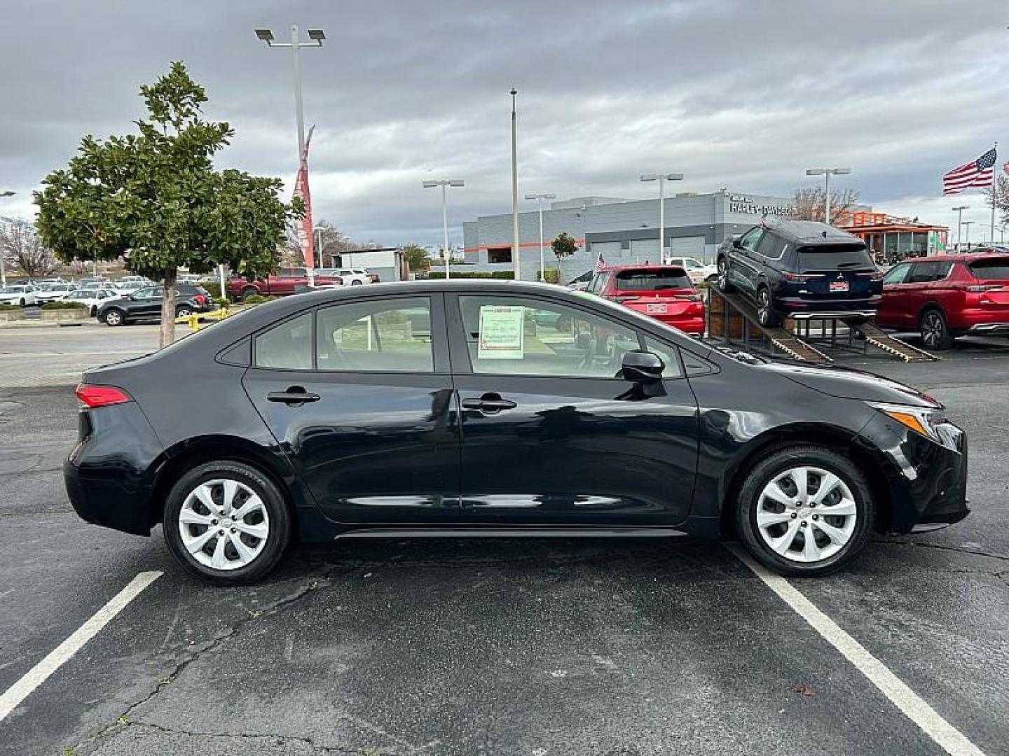 2025 BLACK Toyota Corolla (JTDBCMFE7S3) with an 4-Cyl Hybrid 1.8 Liter engine, Automatic CVT transmission, located at 412 Auto Vista Drive, Palmdale, CA, 93551, (661) 945-0620, 34.592636, -118.136681 - Photo#2