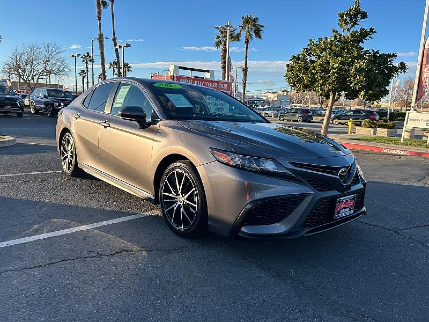 2023 GRAY Toyota Camry (4T1G11AK9PU) with an 4-Cyl 2.5 Liter engine, Automatic 8-Spd w/Sequential Shift transmission, located at 412 Auto Vista Drive, Palmdale, CA, 93551, (661) 945-0620, 34.592636, -118.136681 - Photo#0