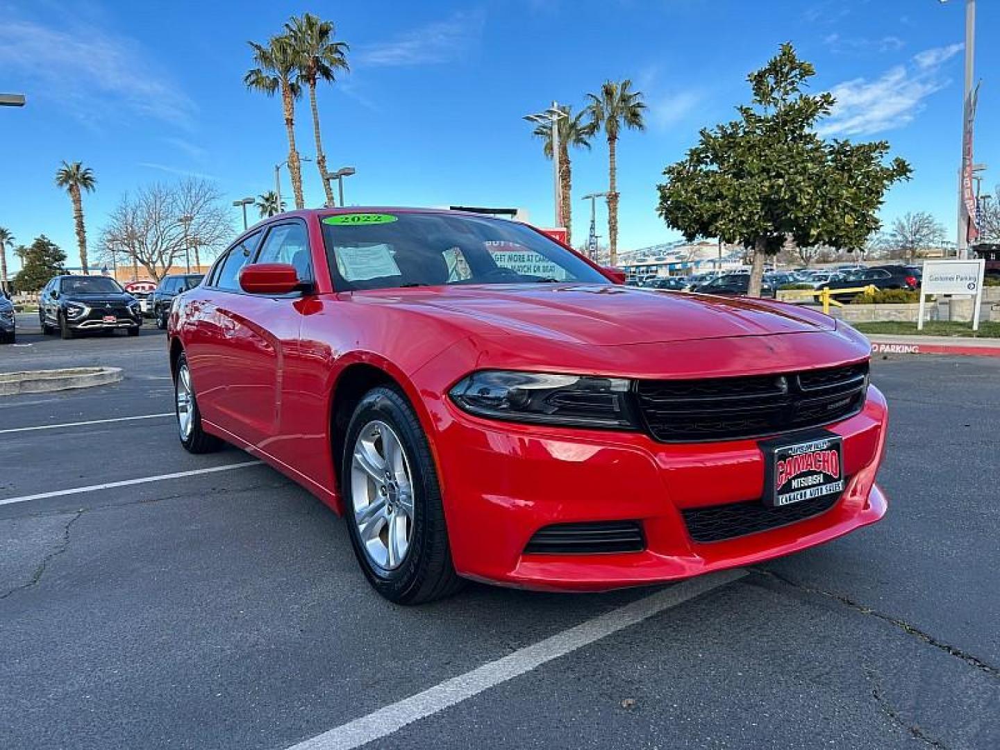 2022 RED Dodge Charger (2C3CDXBG6NH) with an V6 3.6 Liter engine, Automatic 8-Spd w/AutoStick transmission, located at 412 Auto Vista Drive, Palmdale, CA, 93551, (661) 945-0620, 34.592636, -118.136681 - Photo#0