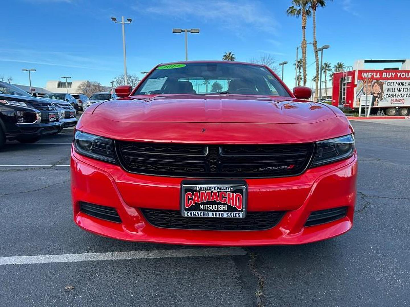 2022 RED Dodge Charger (2C3CDXBG6NH) with an V6 3.6 Liter engine, Automatic 8-Spd w/AutoStick transmission, located at 412 Auto Vista Drive, Palmdale, CA, 93551, (661) 945-0620, 34.592636, -118.136681 - Photo#1