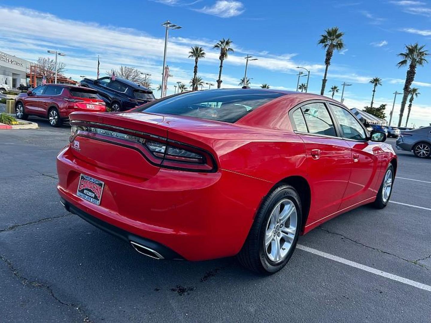 2022 RED Dodge Charger (2C3CDXBG6NH) with an V6 3.6 Liter engine, Automatic 8-Spd w/AutoStick transmission, located at 412 Auto Vista Drive, Palmdale, CA, 93551, (661) 945-0620, 34.592636, -118.136681 - Photo#2