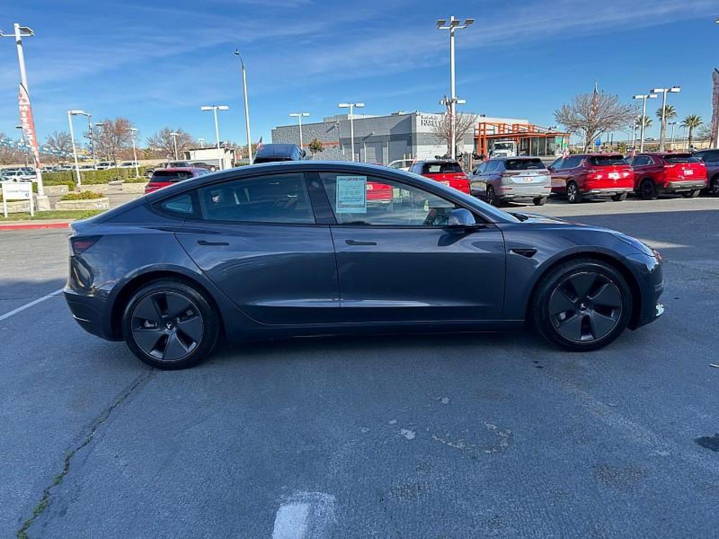 2023 GRAY Tesla Model 3 (5YJ3E1EB0PF) with an Dual AC Electric Motors engine, Single-Speed Fixed Gear transmission, located at 412 Auto Vista Drive, Palmdale, CA, 93551, (661) 945-0620, 34.592636, -118.136681 - Photo#6