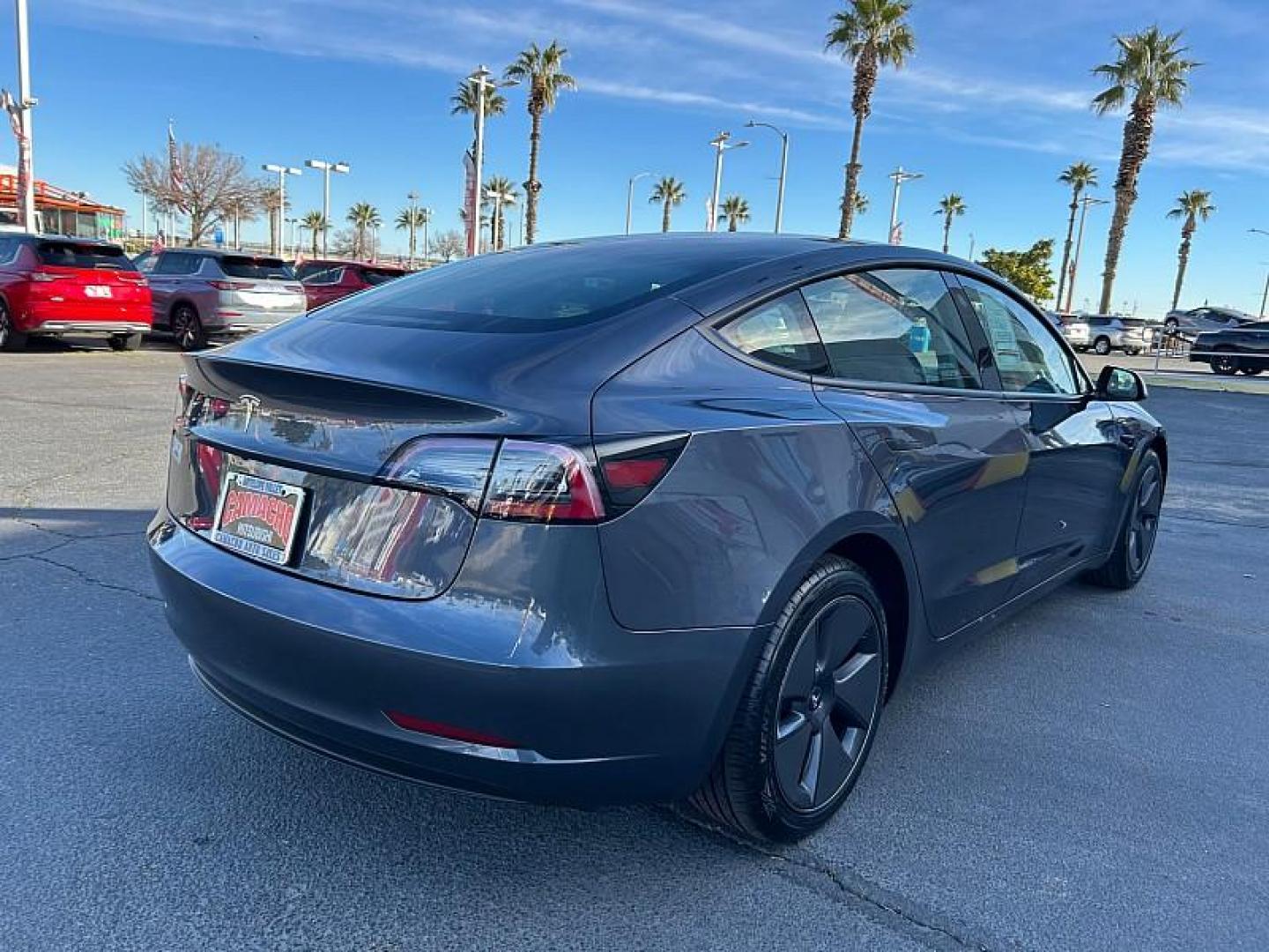 2023 GRAY Tesla Model 3 (5YJ3E1EB0PF) with an Dual AC Electric Motors engine, Single-Speed Fixed Gear transmission, located at 412 Auto Vista Drive, Palmdale, CA, 93551, (661) 945-0620, 34.592636, -118.136681 - Photo#8