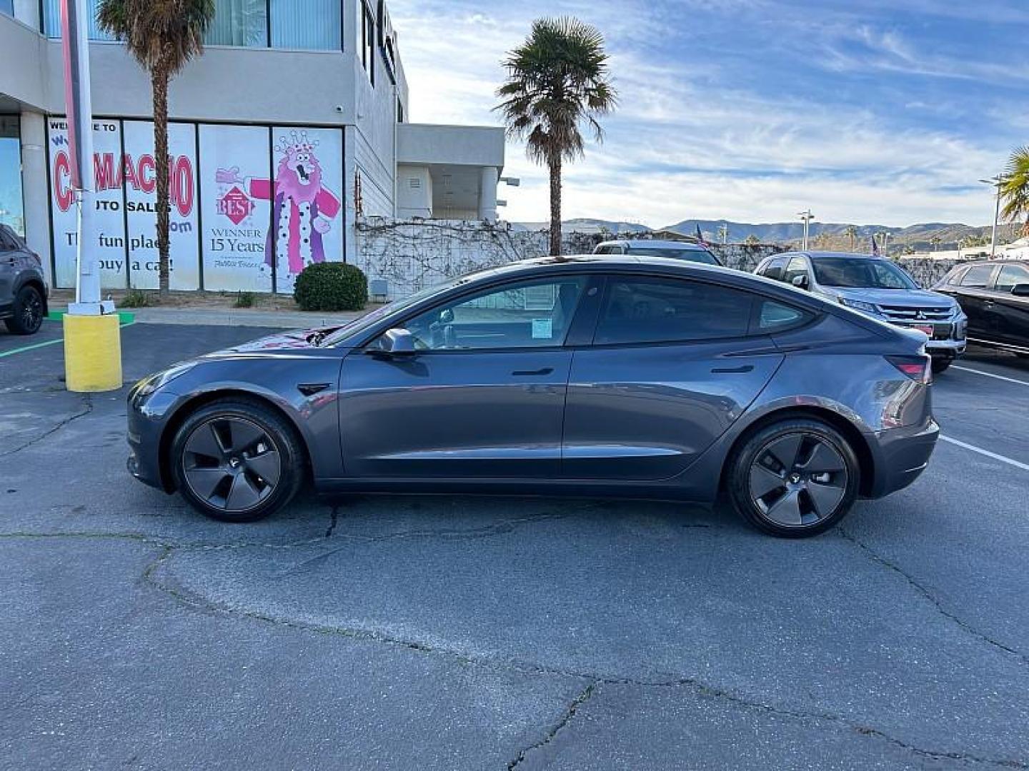 2023 GRAY Tesla Model 3 (5YJ3E1EB0PF) with an Dual AC Electric Motors engine, Single-Speed Fixed Gear transmission, located at 412 Auto Vista Drive, Palmdale, CA, 93551, (661) 945-0620, 34.592636, -118.136681 - Photo#11