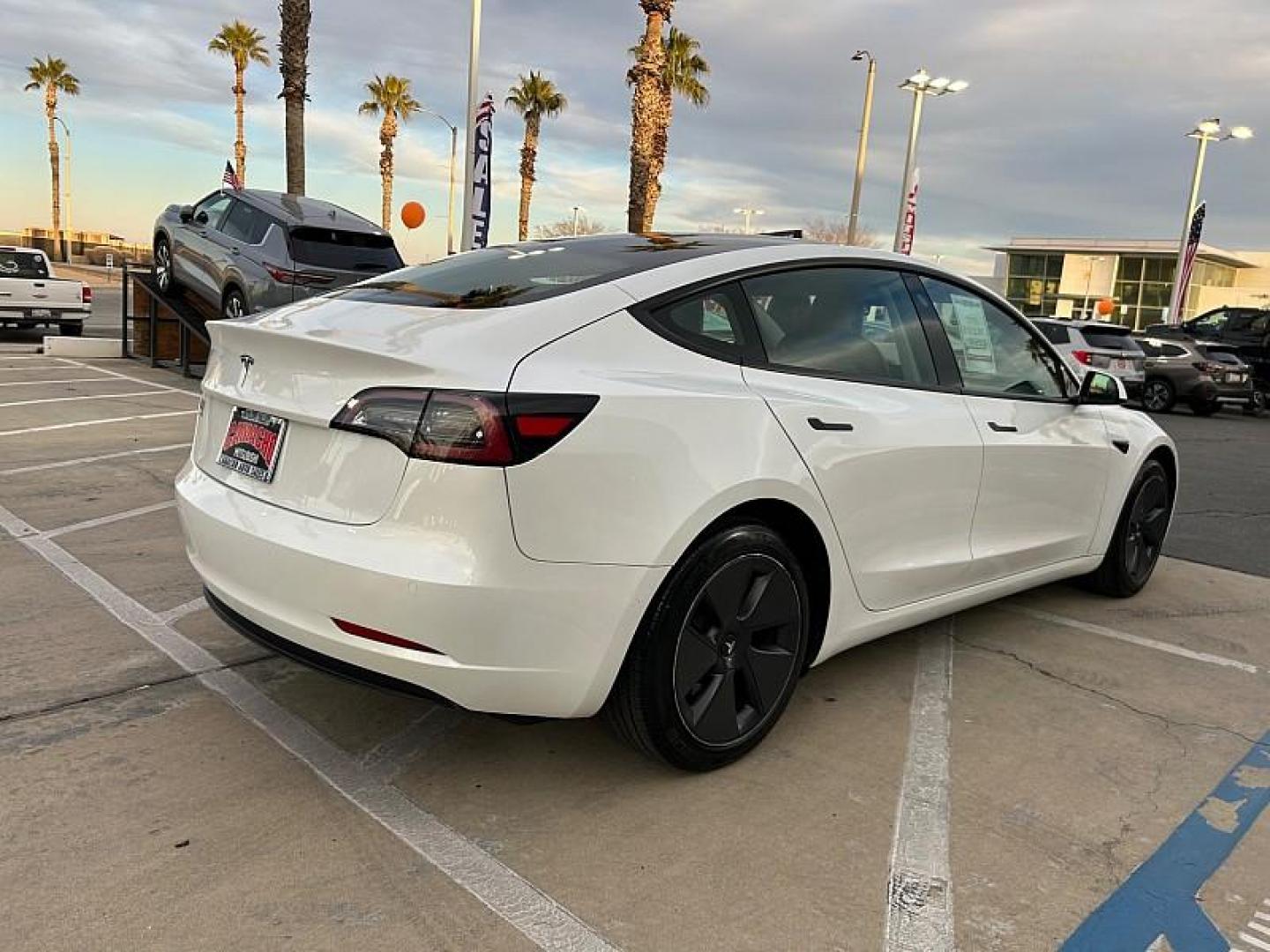 2022 WHITE Tesla Model 3 (5YJ3E1EA3NF) with an AC Electric Motor engine, Single-Speed Fixed Gear transmission, located at 412 Auto Vista Drive, Palmdale, CA, 93551, (661) 945-0620, 34.592636, -118.136681 - Photo#2