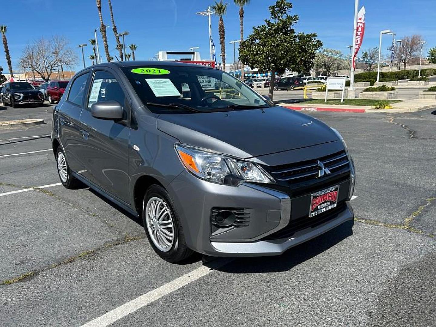 2021 GRAY MITSUBISHI MIRAGE (ML32AUHJXMH) , located at 412 Auto Vista Drive, Palmdale, CA, 93551, (661) 945-0620, 34.592636, -118.136681 - Photo#1