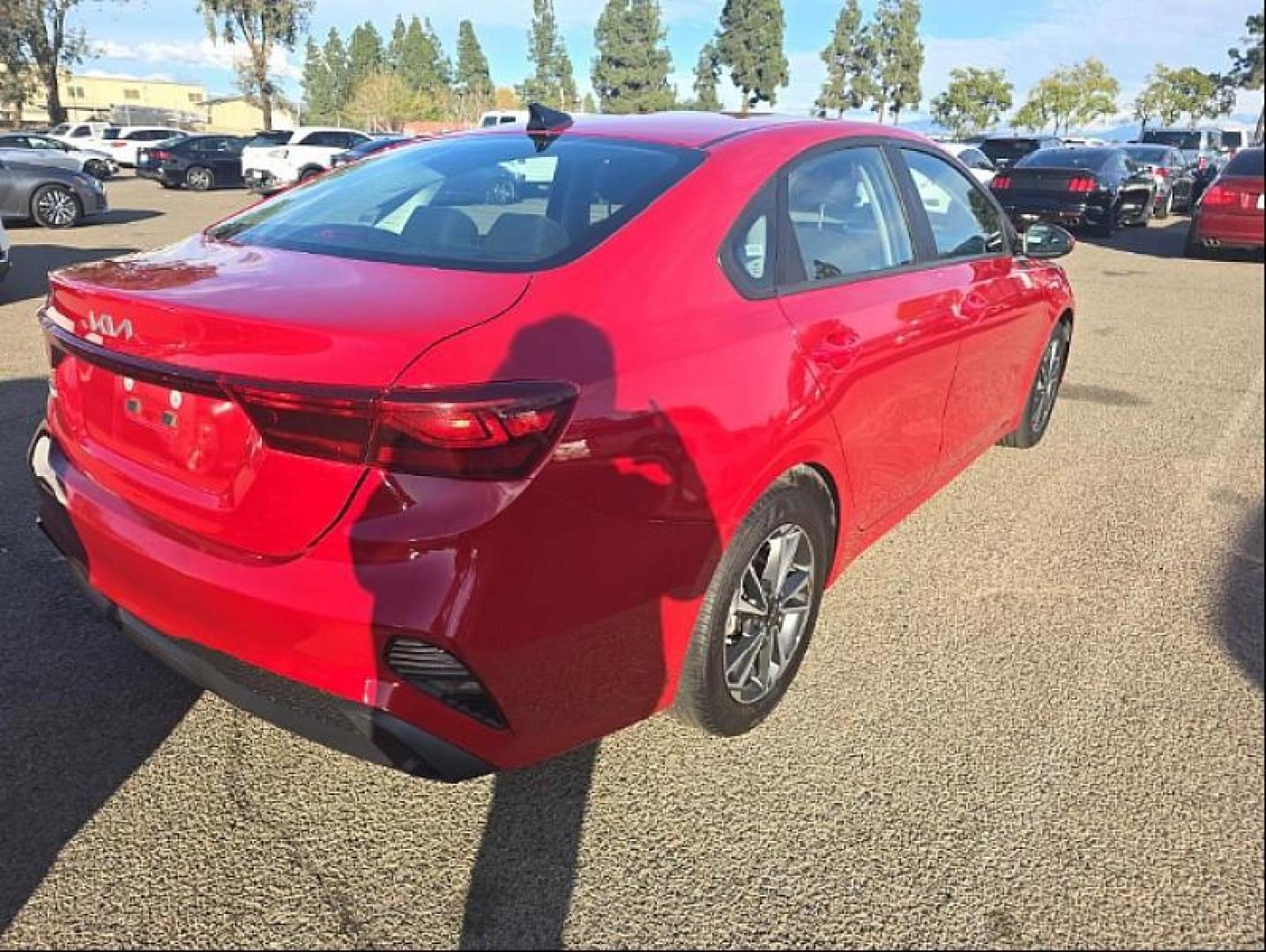 2024 RED Kia Forte (3KPF24AD6RE) with an 4-Cyl 2.0 Liter engine, Automatic IVT transmission, located at 412 Auto Vista Drive, Palmdale, CA, 93551, (661) 945-0620, 34.592636, -118.136681 - Photo#3