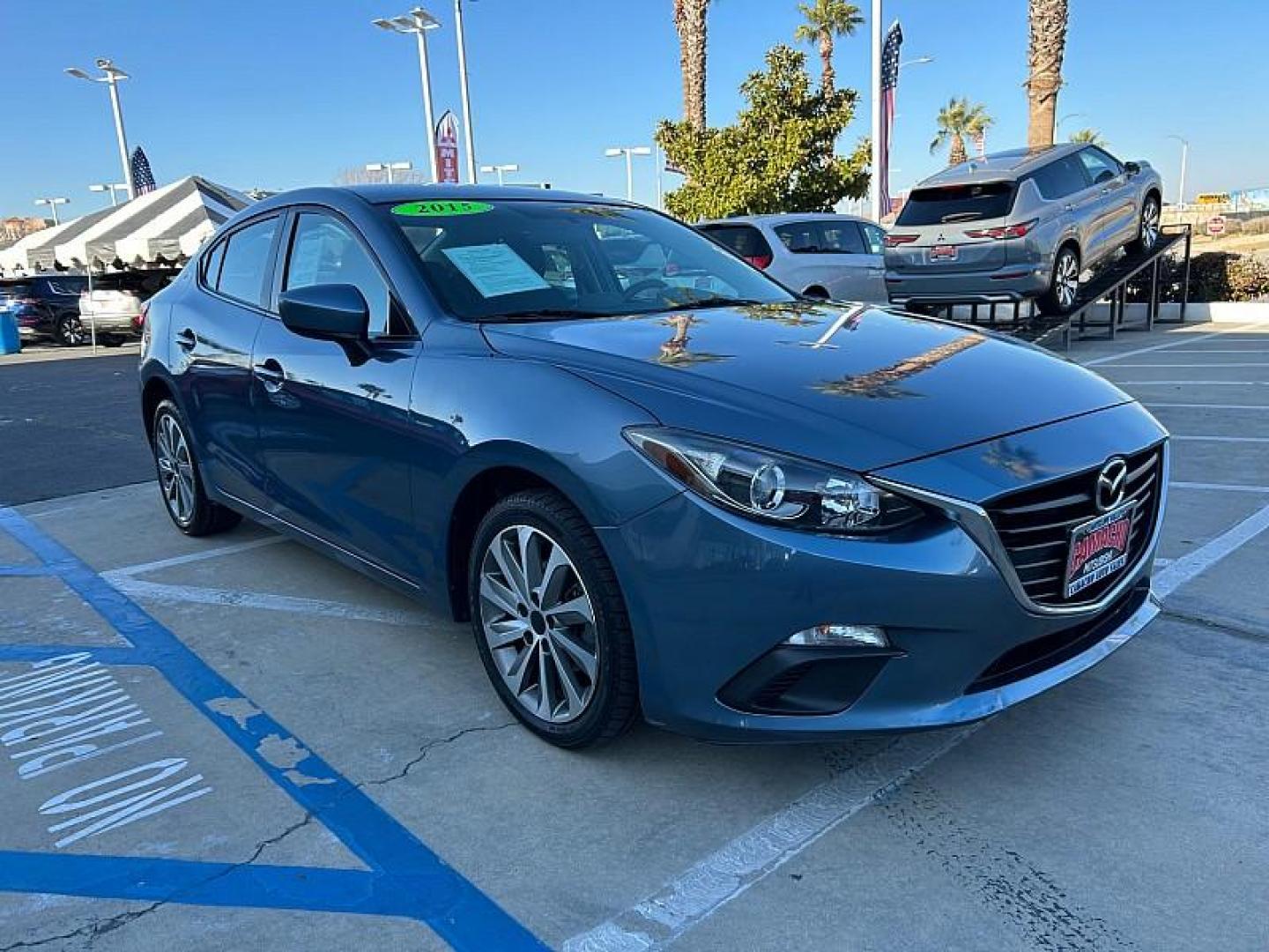 2015 BLUE Mazda Mazda3 (3MZBM1U71FM) with an 4-Cyl SKYACTIV-G 2.0L engine, Auto 6-Spd SKYACTIV-Drv transmission, located at 412 Auto Vista Drive, Palmdale, CA, 93551, (661) 945-0620, 34.592636, -118.136681 - Photo#0