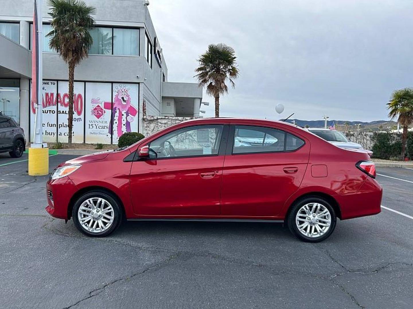 2024 RED Mitsubishi Mirage G4 (ML32FVFJ0RH) with an 3-Cyl 1.2 Liter engine, Automatic CVT transmission, located at 412 Auto Vista Drive, Palmdale, CA, 93551, (661) 945-0620, 34.592636, -118.136681 - Photo#5