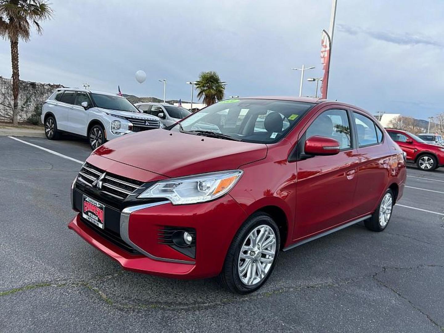 2024 RED Mitsubishi Mirage G4 (ML32FVFJ0RH) with an 3-Cyl 1.2 Liter engine, Automatic CVT transmission, located at 412 Auto Vista Drive, Palmdale, CA, 93551, (661) 945-0620, 34.592636, -118.136681 - Photo#6