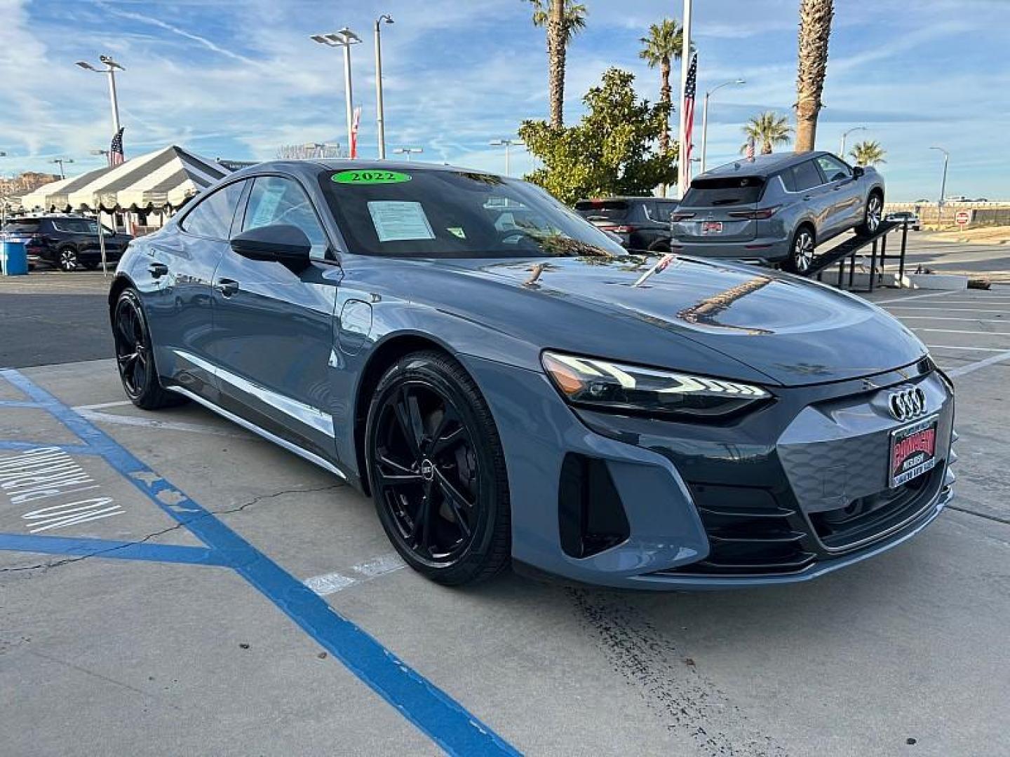 2022 GRAY Audi e-tron GT (WAUFJBFW6N7) with an Dual AC Electric Motors engine, Single-Speed Fixed Gear transmission, located at 412 Auto Vista Drive, Palmdale, CA, 93551, (661) 945-0620, 34.592636, -118.136681 - Photo#1