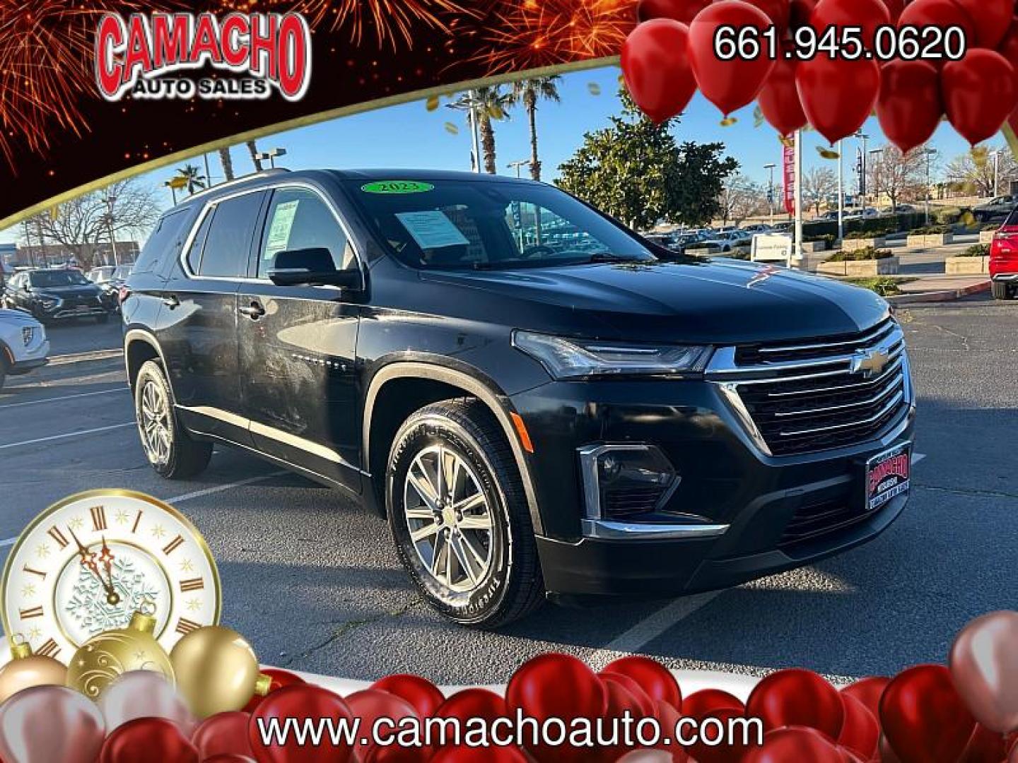 2023 BLACK Chevrolet Traverse (1GNERGKW7PJ) with an V6 3.6 Liter engine, Automatic 9-Spd transmission, located at 412 Auto Vista Drive, Palmdale, CA, 93551, (661) 945-0620, 34.592636, -118.136681- Photo#0